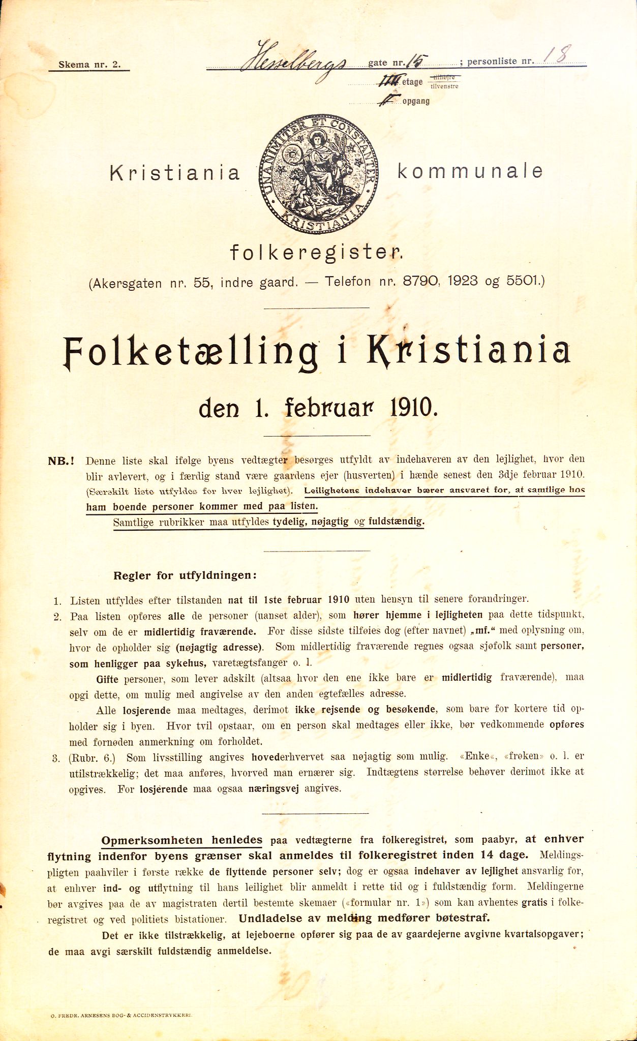 OBA, Municipal Census 1910 for Kristiania, 1910, p. 39402