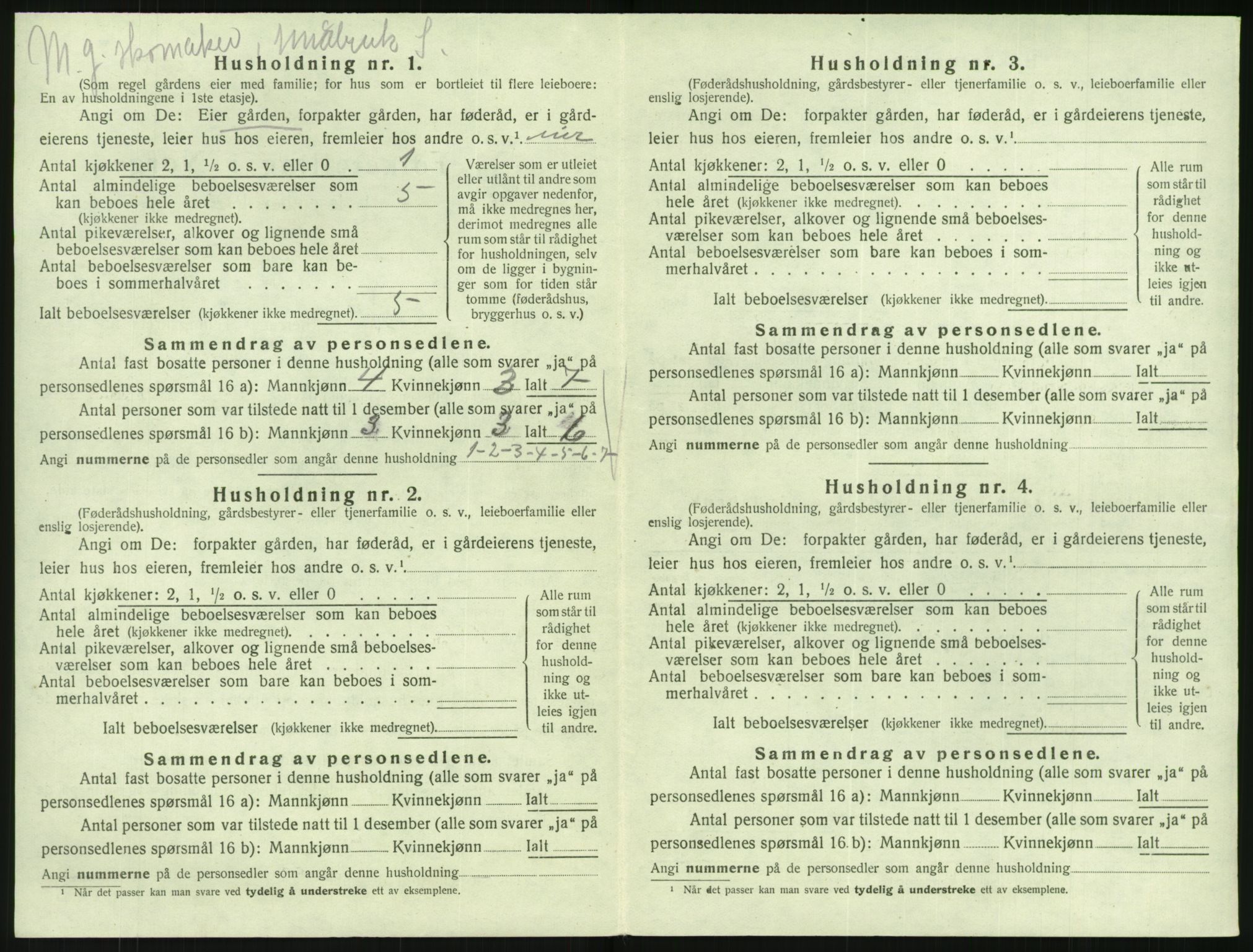 SAK, 1920 census for Søndeled, 1920, p. 142