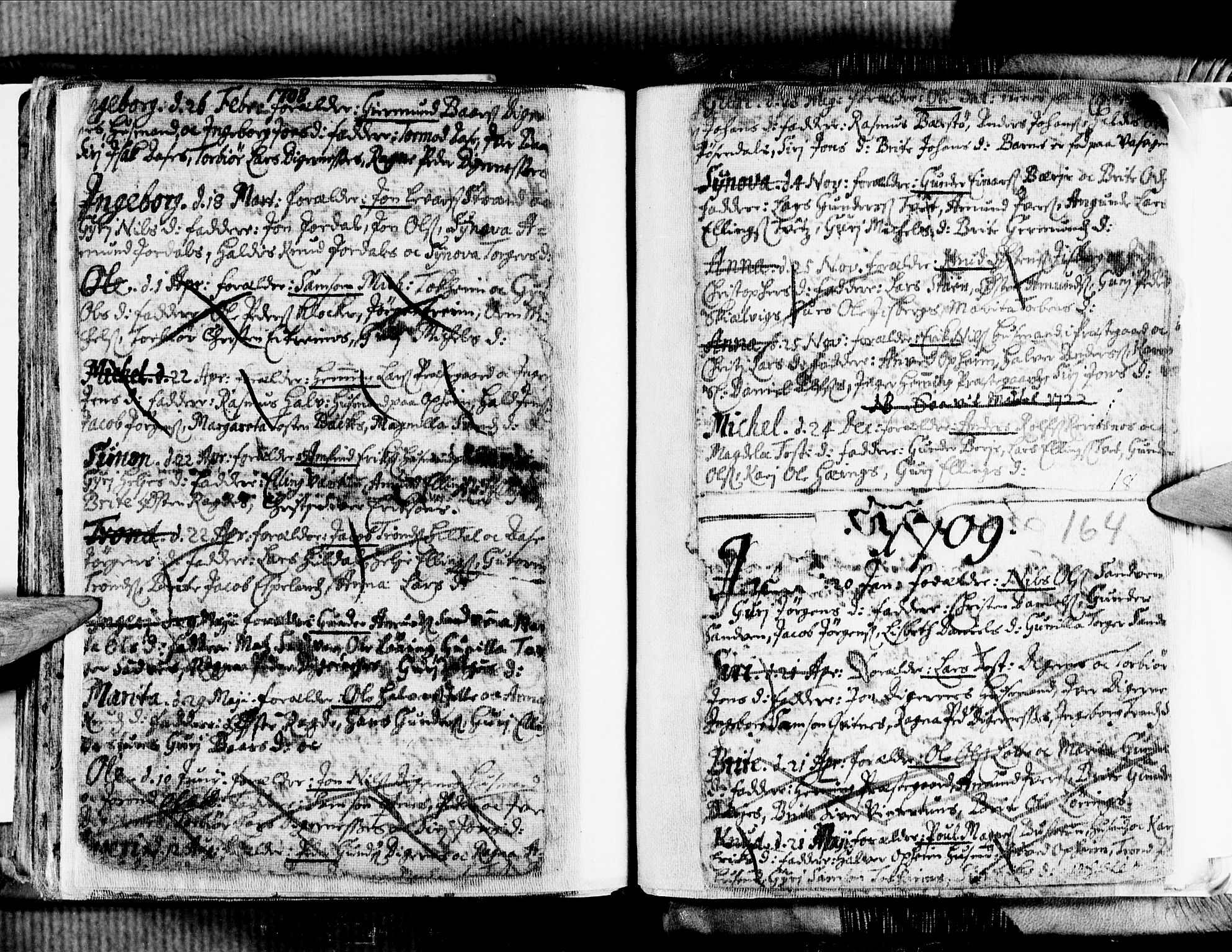 Ullensvang sokneprestembete, SAB/A-78701/H/Haa: Parish register (official) no. A 1 /3, 1676-1719, p. 164