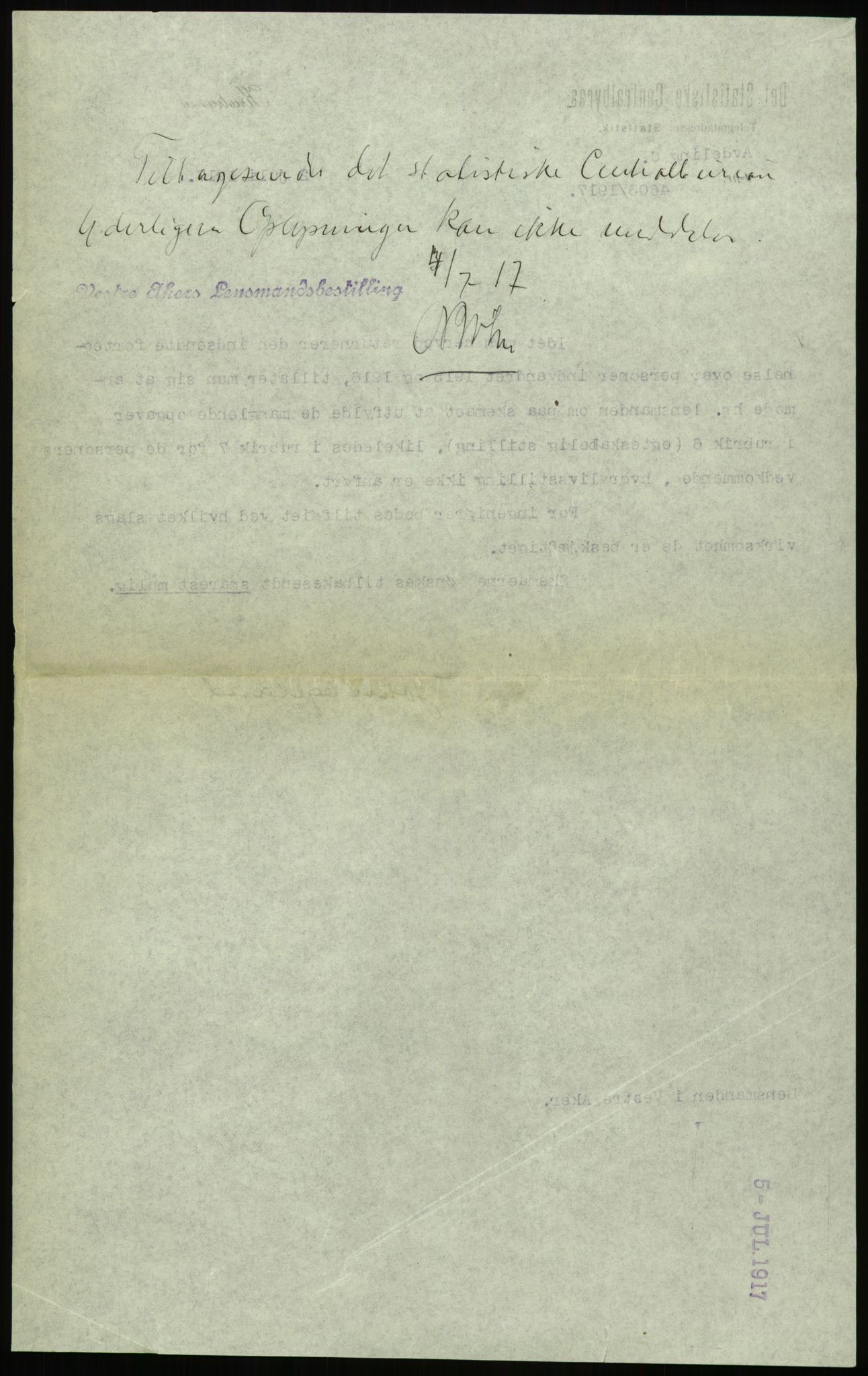 Statistisk sentralbyrå, Sosioøkonomiske emner, Folketellinger, boliger og boforhold, AV/RA-S-2231/F/Fa/L0001: Innvandring. Navn/fylkesvis, 1915, p. 66