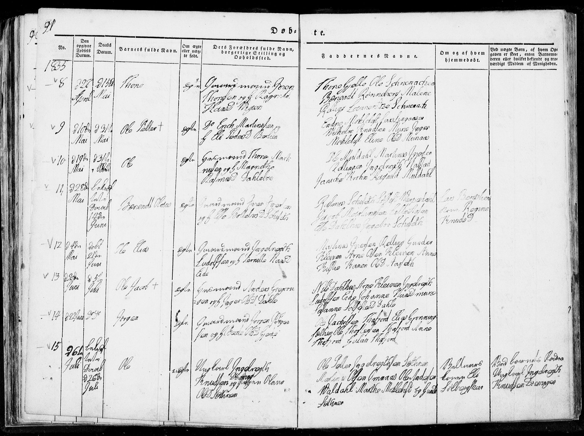 Ministerialprotokoller, klokkerbøker og fødselsregistre - Møre og Romsdal, AV/SAT-A-1454/519/L0247: Parish register (official) no. 519A06, 1827-1846, p. 91