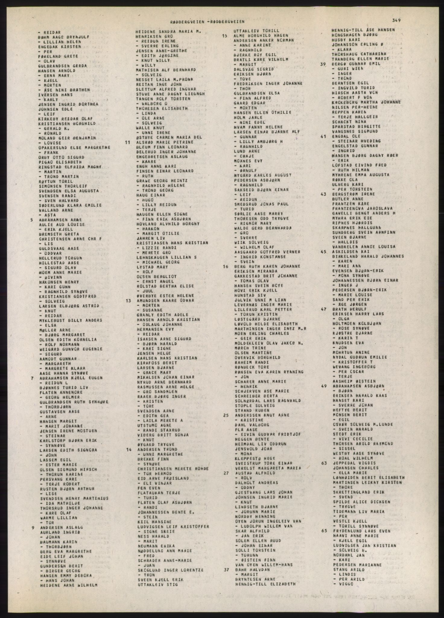 Kristiania/Oslo adressebok, PUBL/-, 1980-1981, p. 349