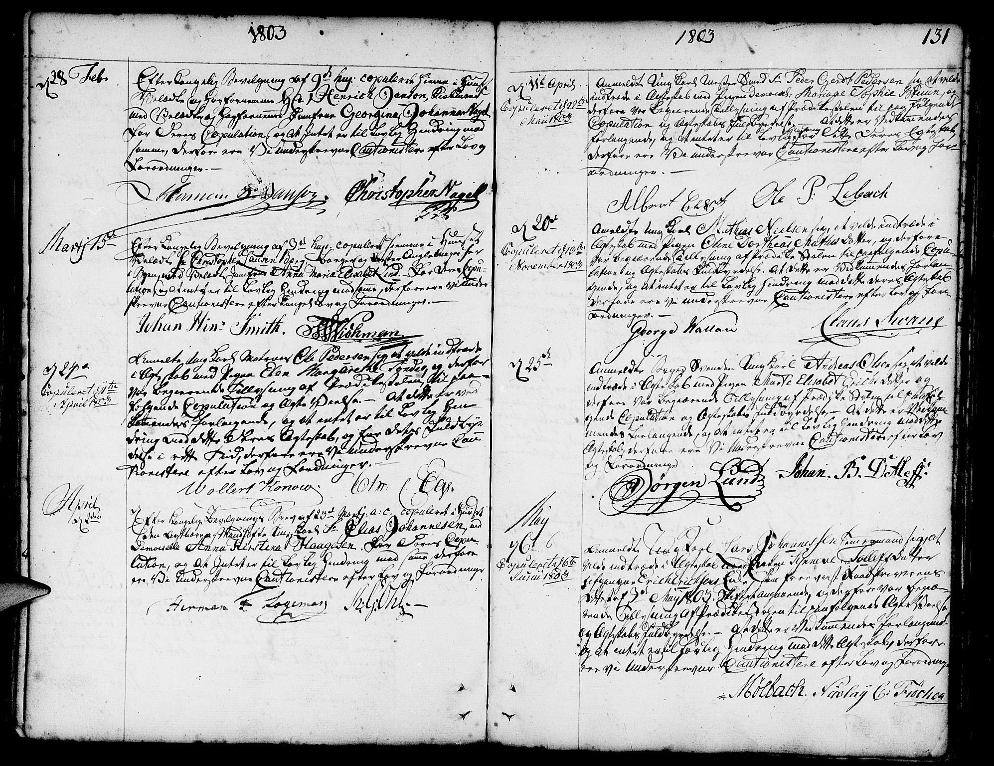 Nykirken Sokneprestembete, SAB/A-77101/H/Haa/L0008: Parish register (official) no. A 8, 1776-1814, p. 131