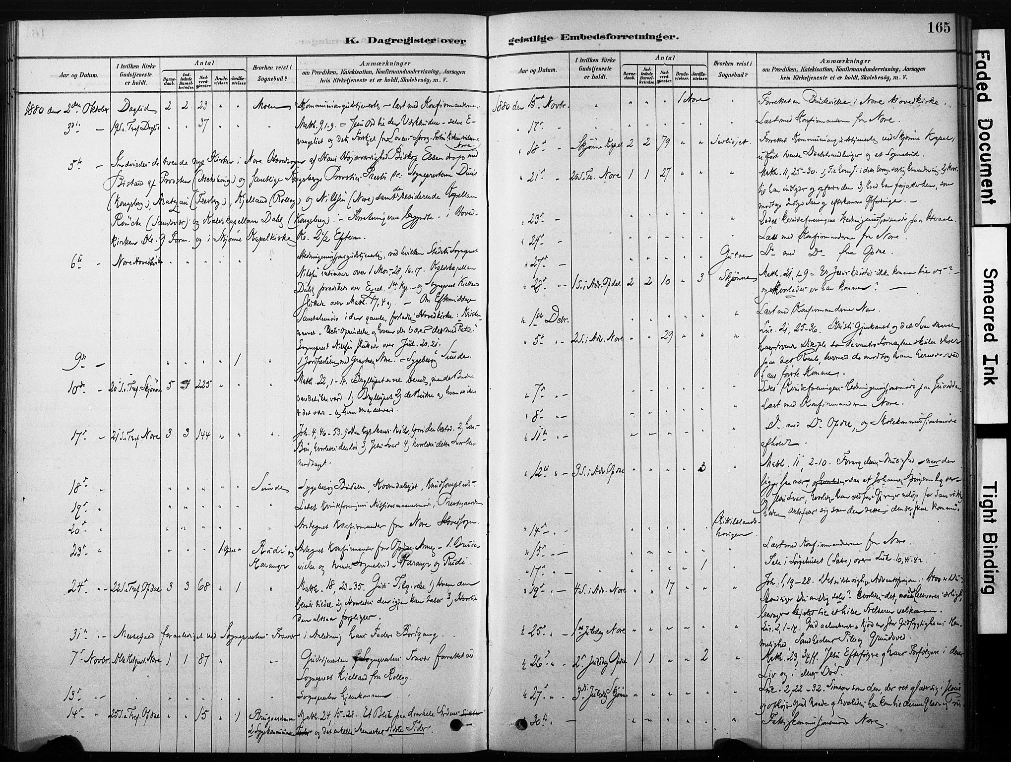 Nore kirkebøker, AV/SAKO-A-238/F/Fb/L0001: Parish register (official) no. II 1, 1878-1886, p. 165