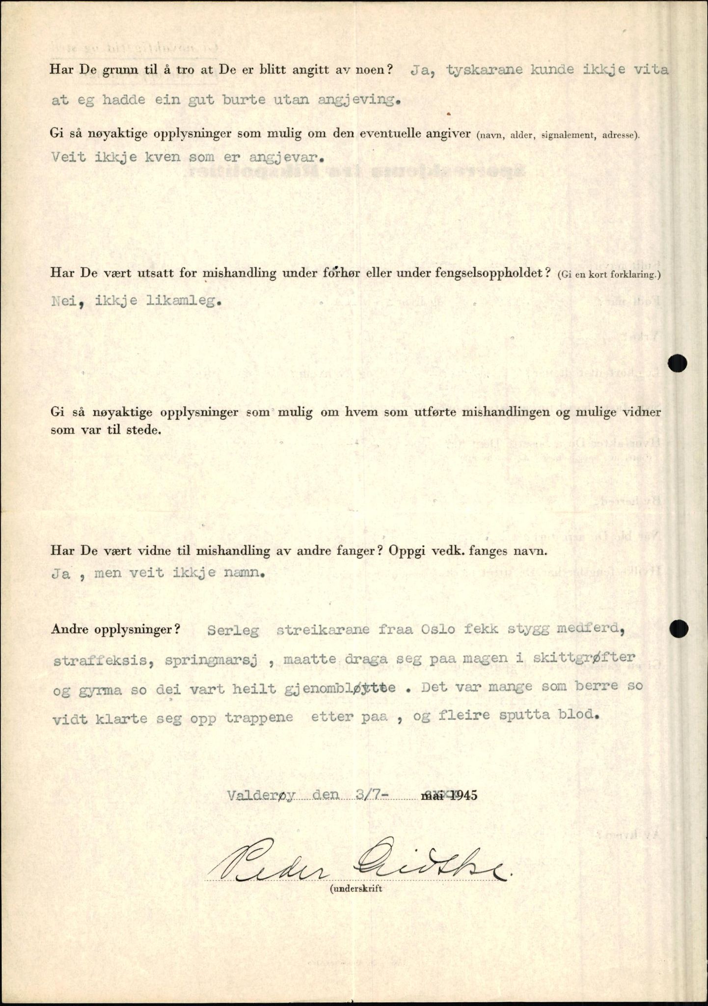 Rikspolitisjefen, AV/RA-S-1560/L/L0005: Gidske, Peder Martin -  Hansell, Georg, 1940-1945, p. 2