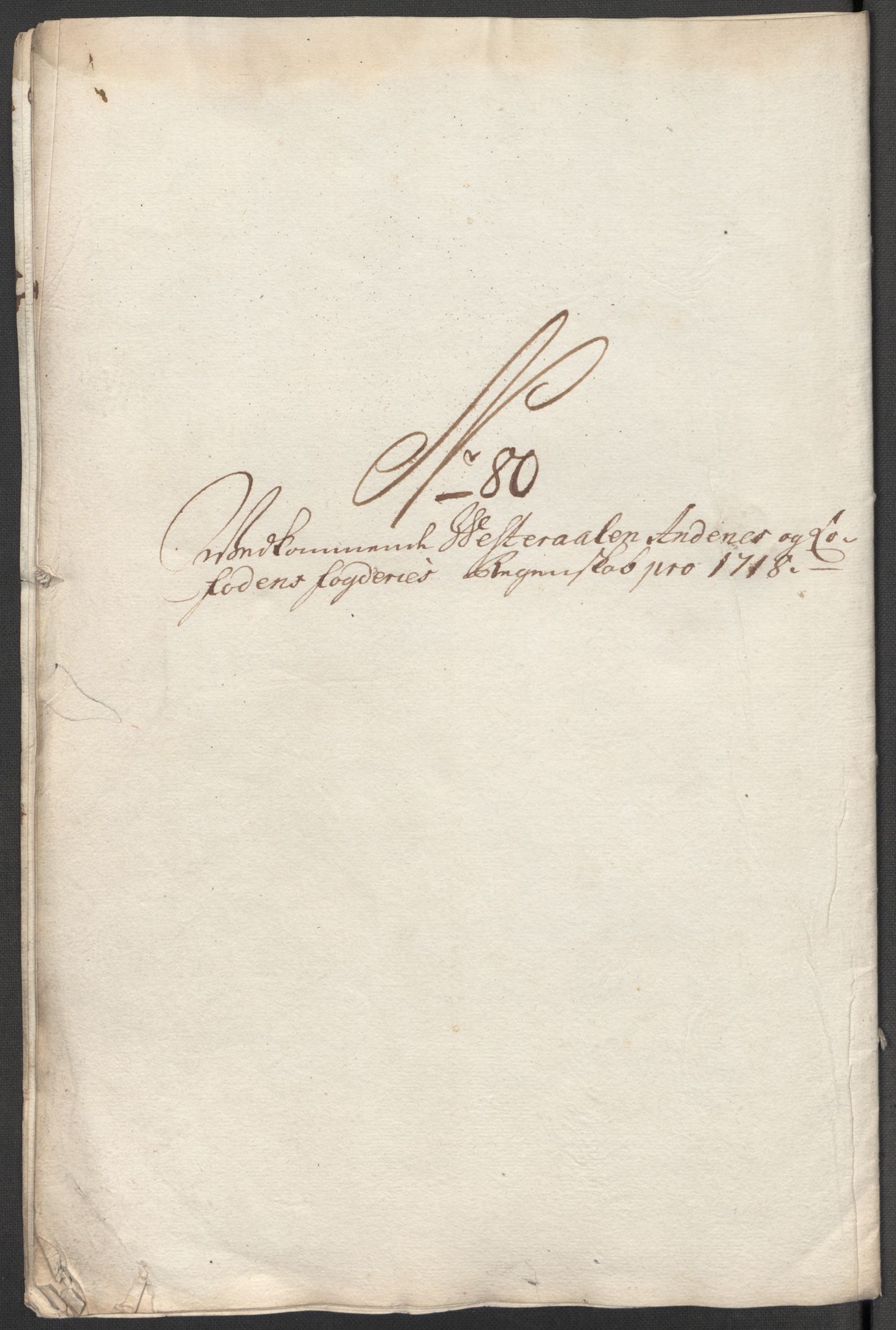 Rentekammeret inntil 1814, Reviderte regnskaper, Fogderegnskap, RA/EA-4092/R67/L4684: Fogderegnskap Vesterålen, Andenes og Lofoten, 1718, p. 406
