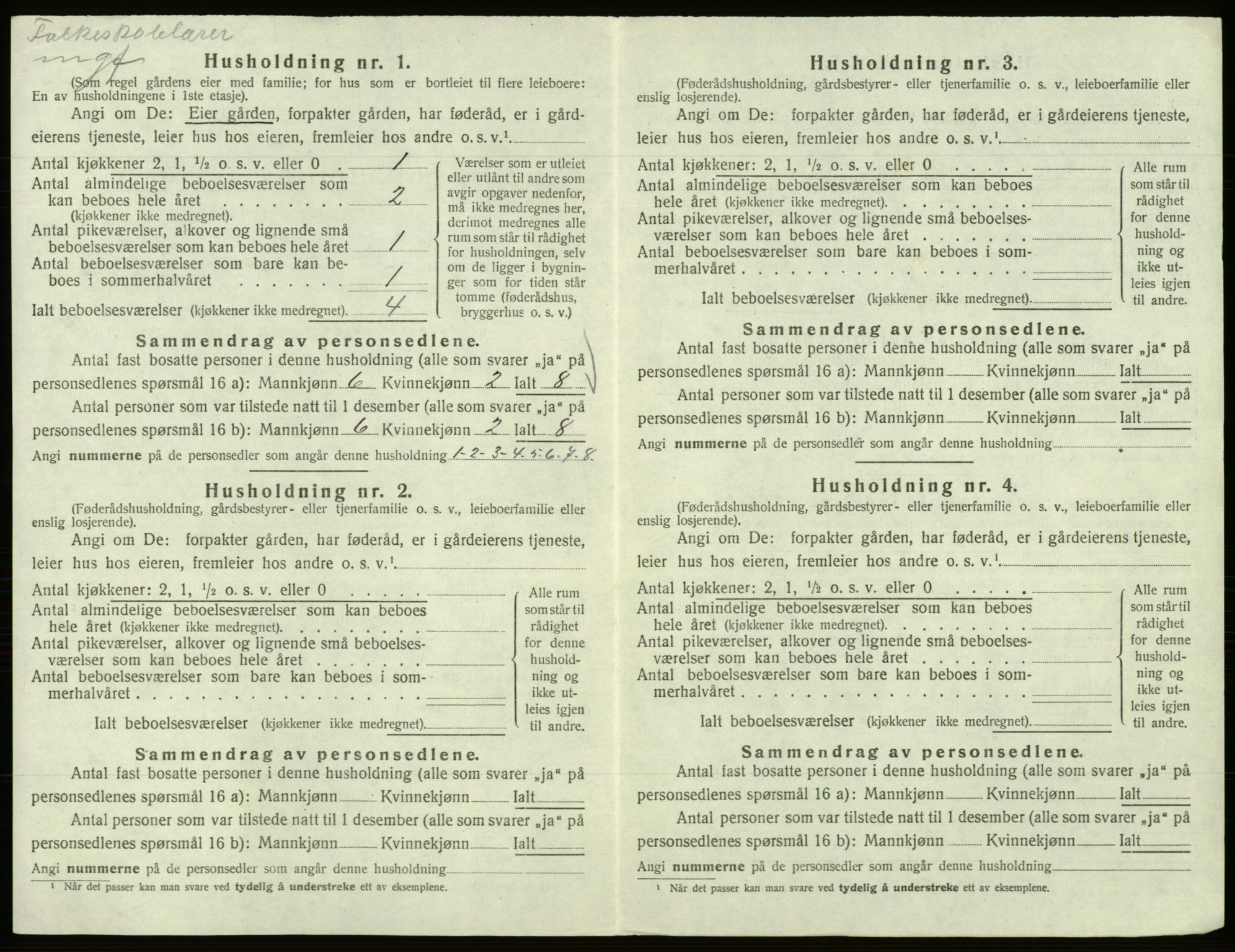 SAB, 1920 census for Samnanger, 1920, p. 842