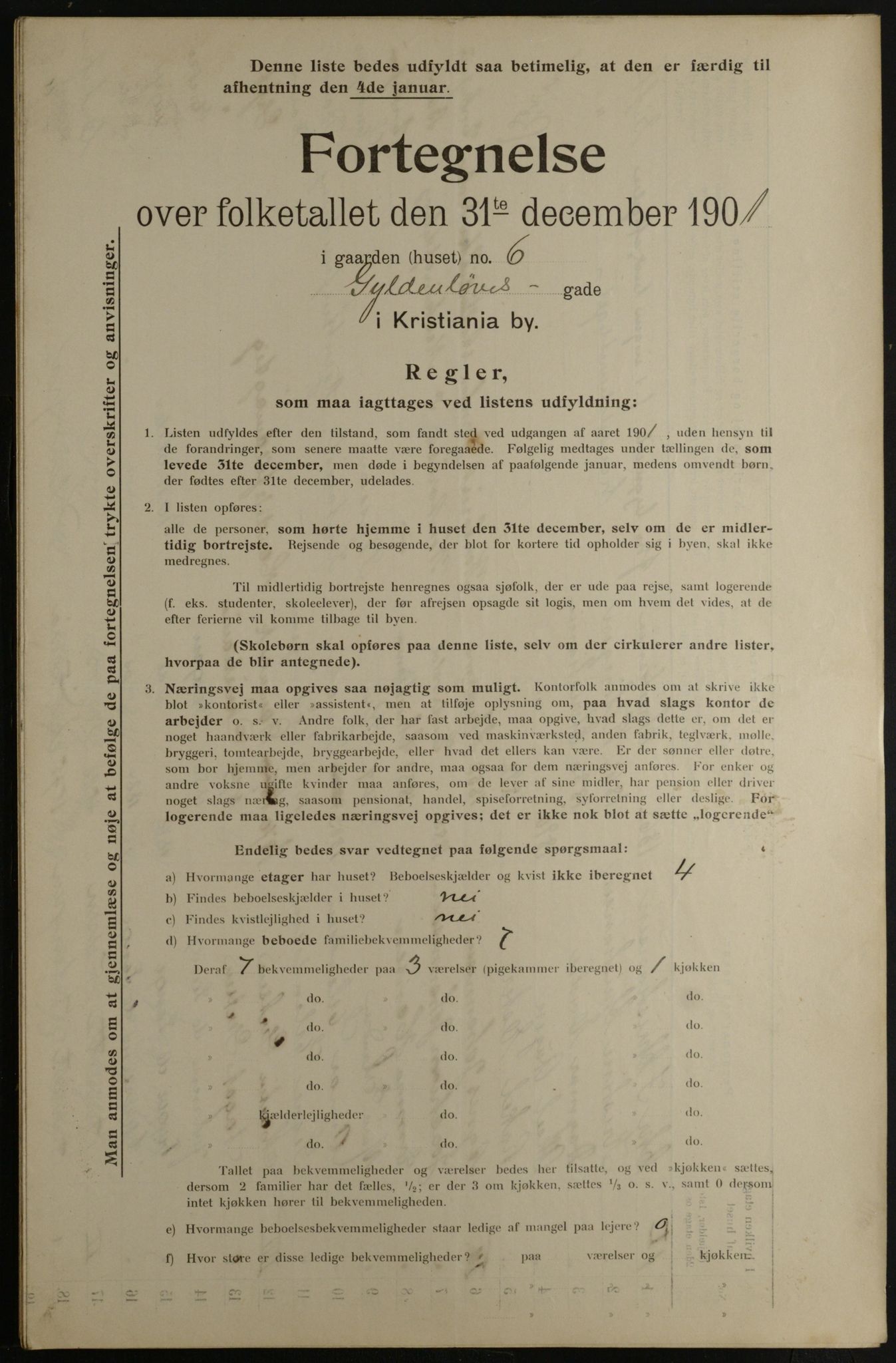 OBA, Municipal Census 1901 for Kristiania, 1901, p. 5283