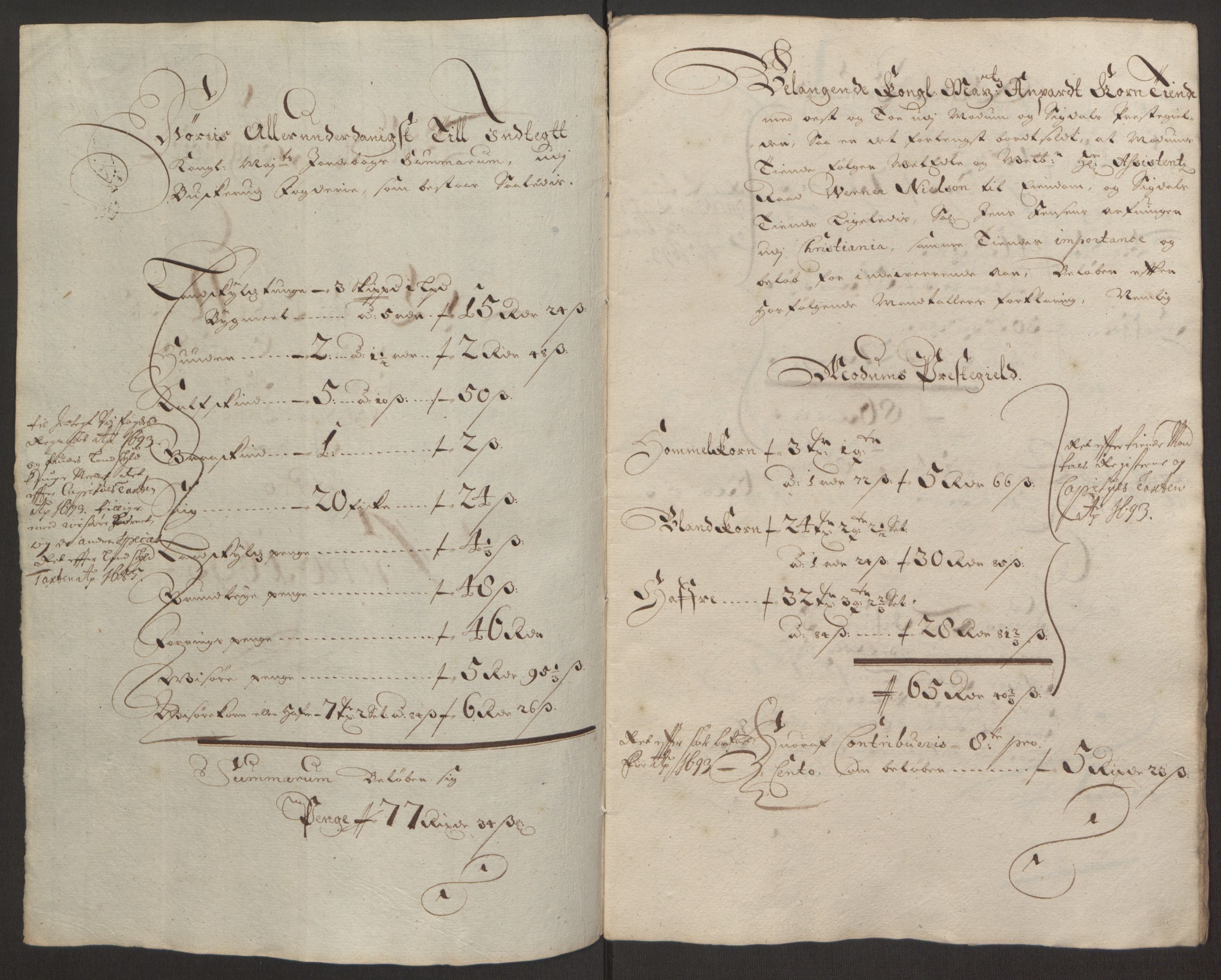 Rentekammeret inntil 1814, Reviderte regnskaper, Fogderegnskap, RA/EA-4092/R25/L1682: Fogderegnskap Buskerud, 1693, p. 13