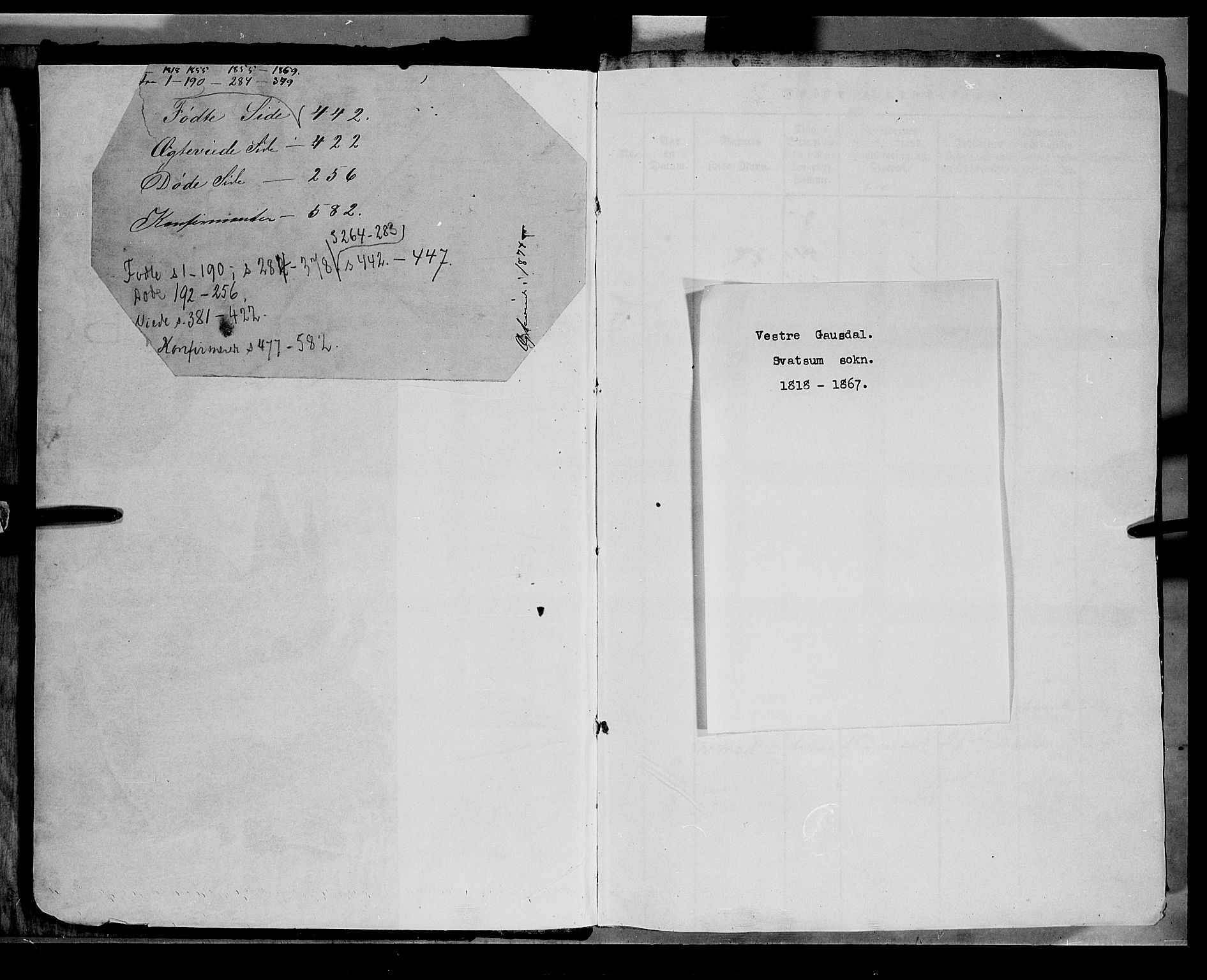 Gausdal prestekontor, SAH/PREST-090/H/Ha/Hab/L0002: Parish register (copy) no. 2, 1818-1874