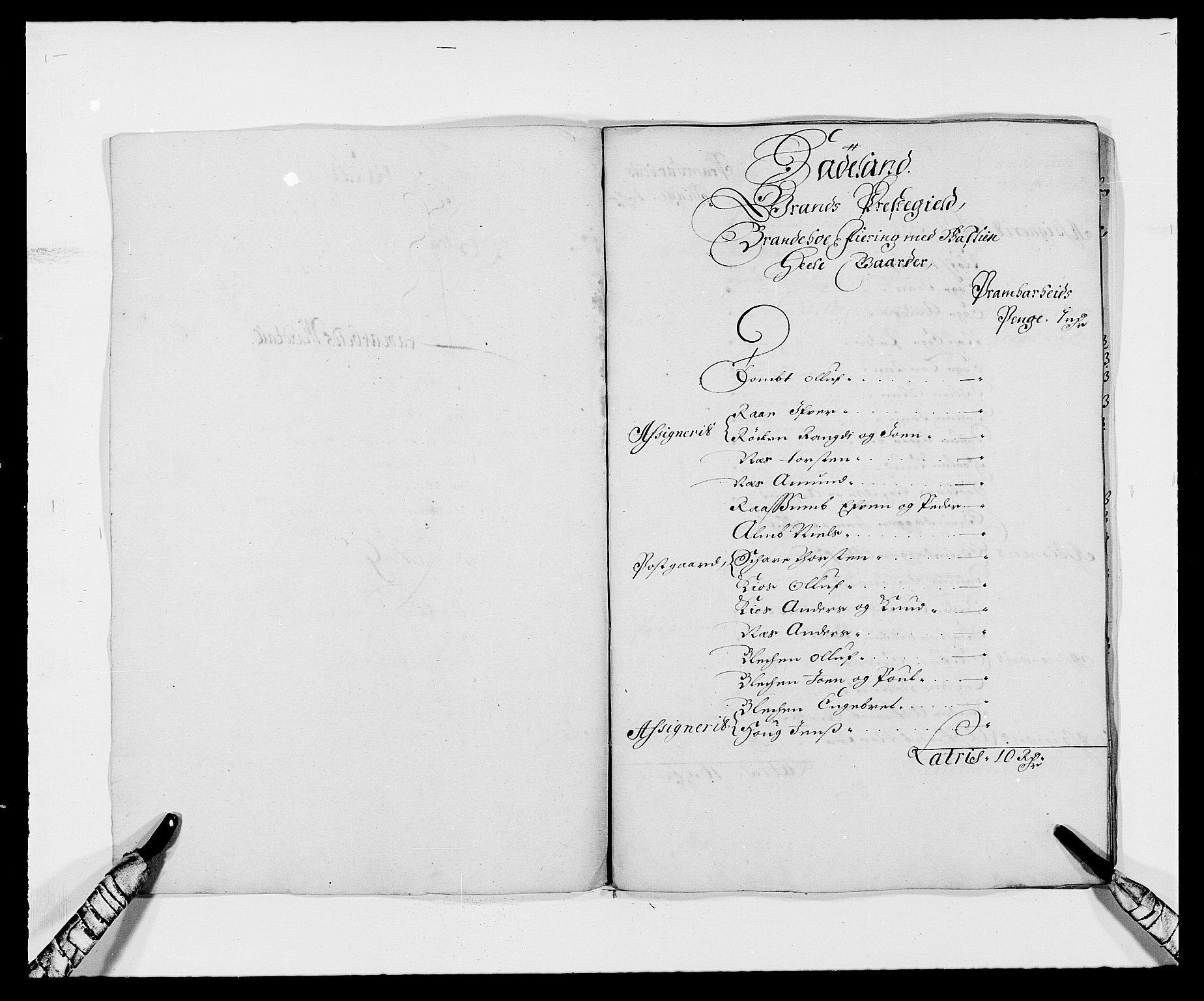 Rentekammeret inntil 1814, Reviderte regnskaper, Fogderegnskap, RA/EA-4092/R18/L1288: Fogderegnskap Hadeland, Toten og Valdres, 1689, p. 257