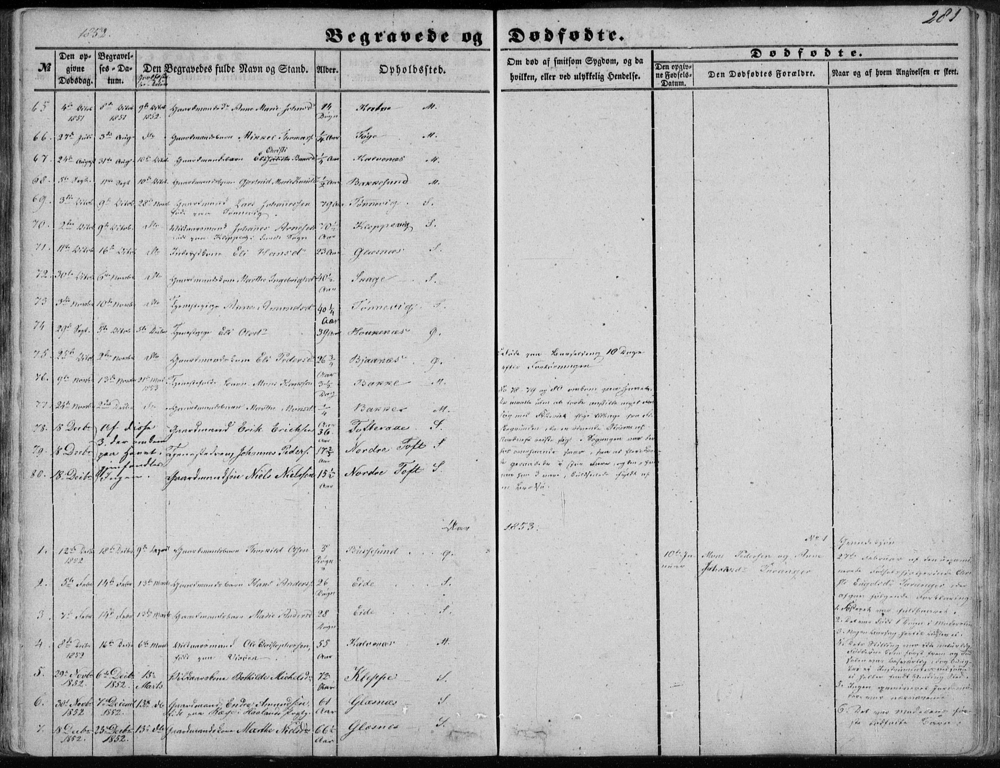 Sund sokneprestembete, SAB/A-99930: Parish register (official) no. A 14, 1850-1866, p. 281