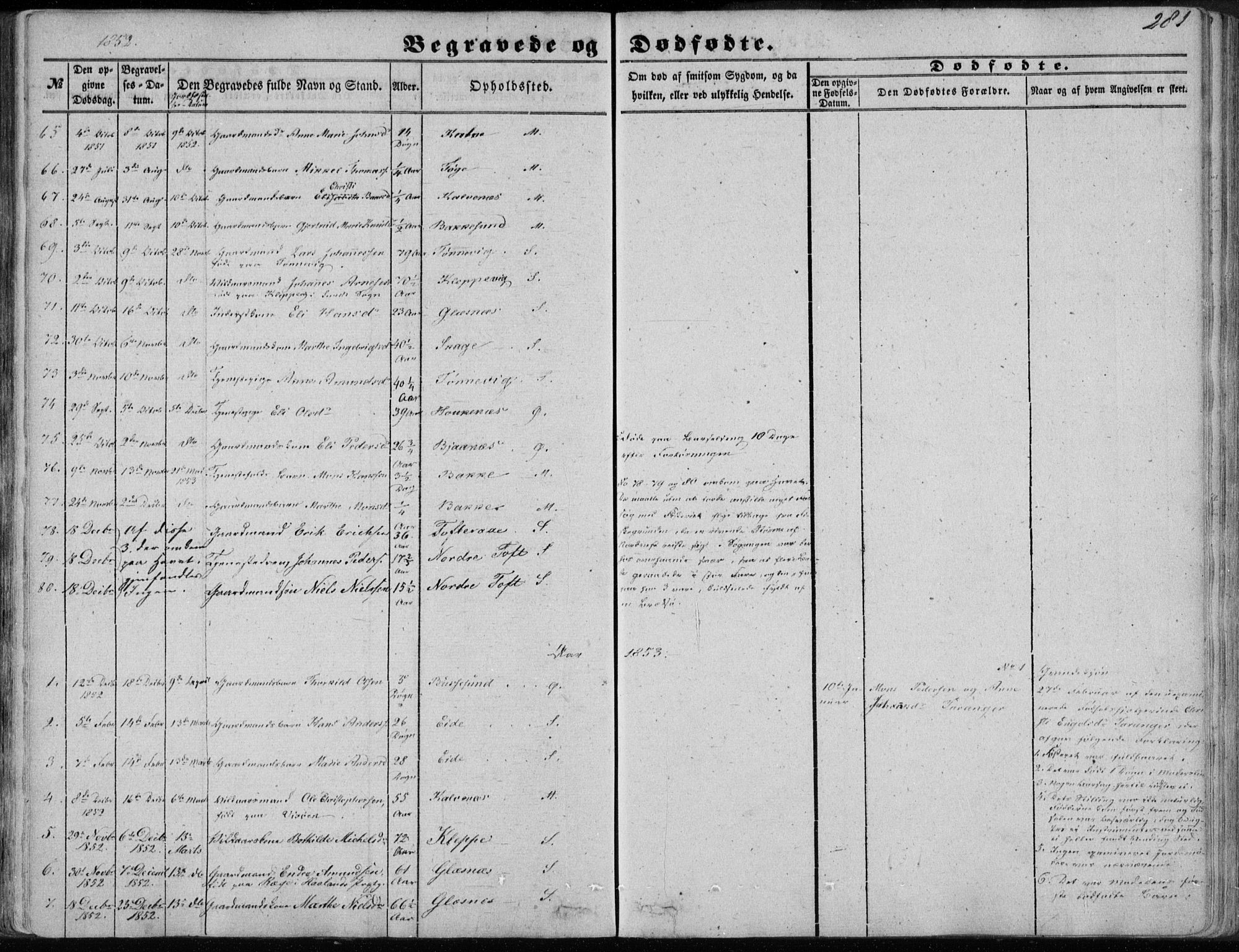 Sund sokneprestembete, AV/SAB-A-99930: Parish register (official) no. A 14, 1850-1866, p. 281