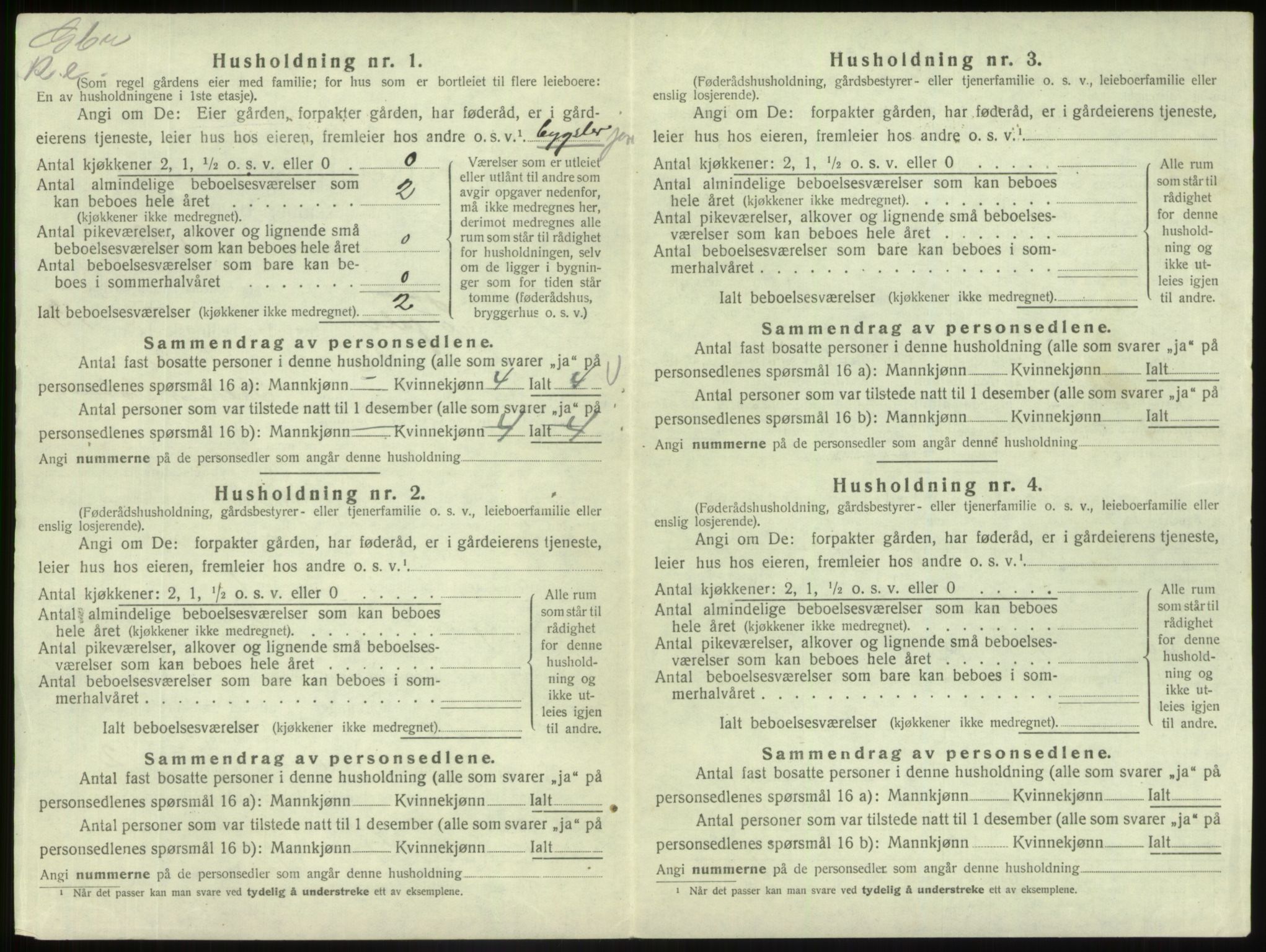 SAB, 1920 census for Fjaler, 1920, p. 1157