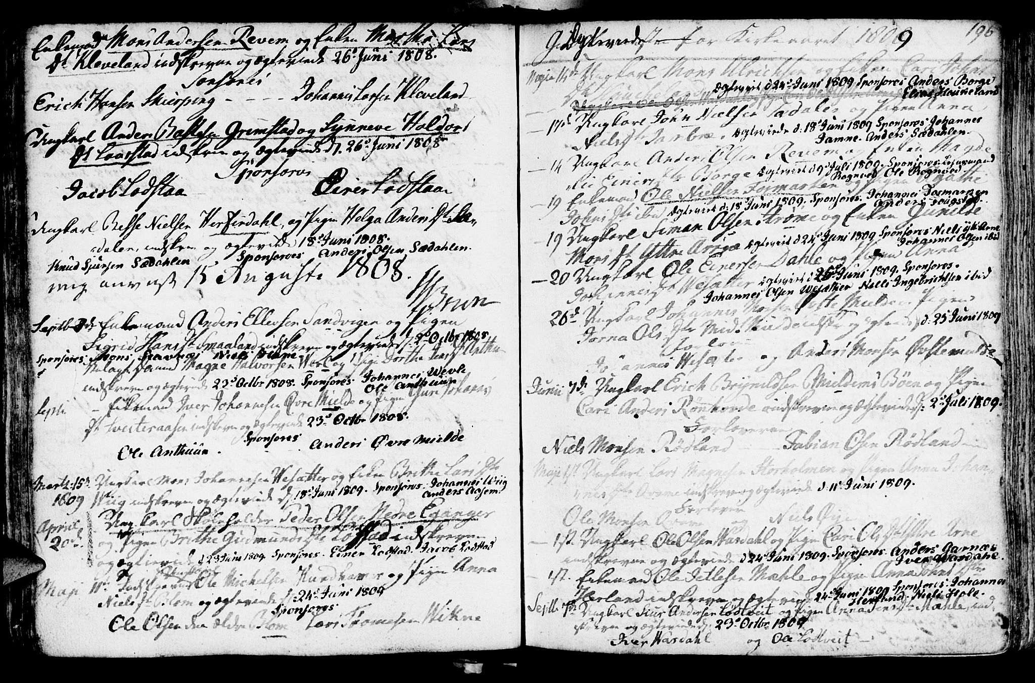 Haus sokneprestembete, AV/SAB-A-75601/H/Haa: Parish register (official) no. A 11, 1796-1816, p. 196