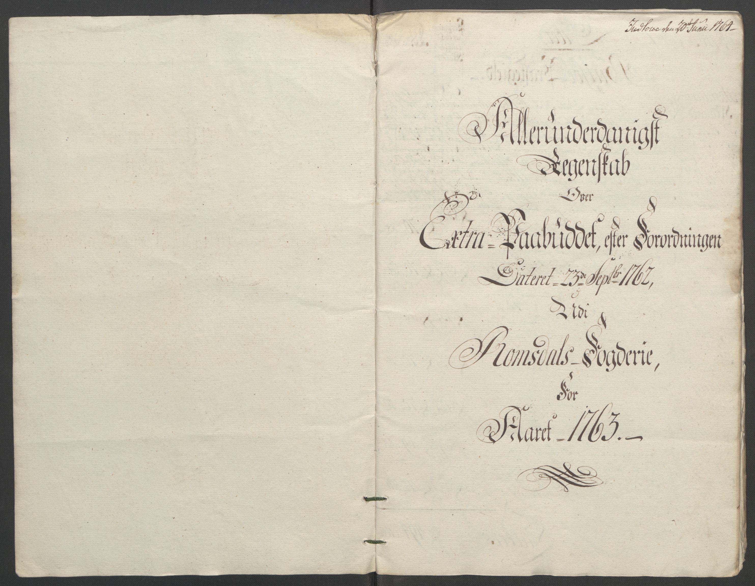 Rentekammeret inntil 1814, Reviderte regnskaper, Fogderegnskap, RA/EA-4092/R55/L3730: Ekstraskatten Romsdal, 1762-1763, p. 340