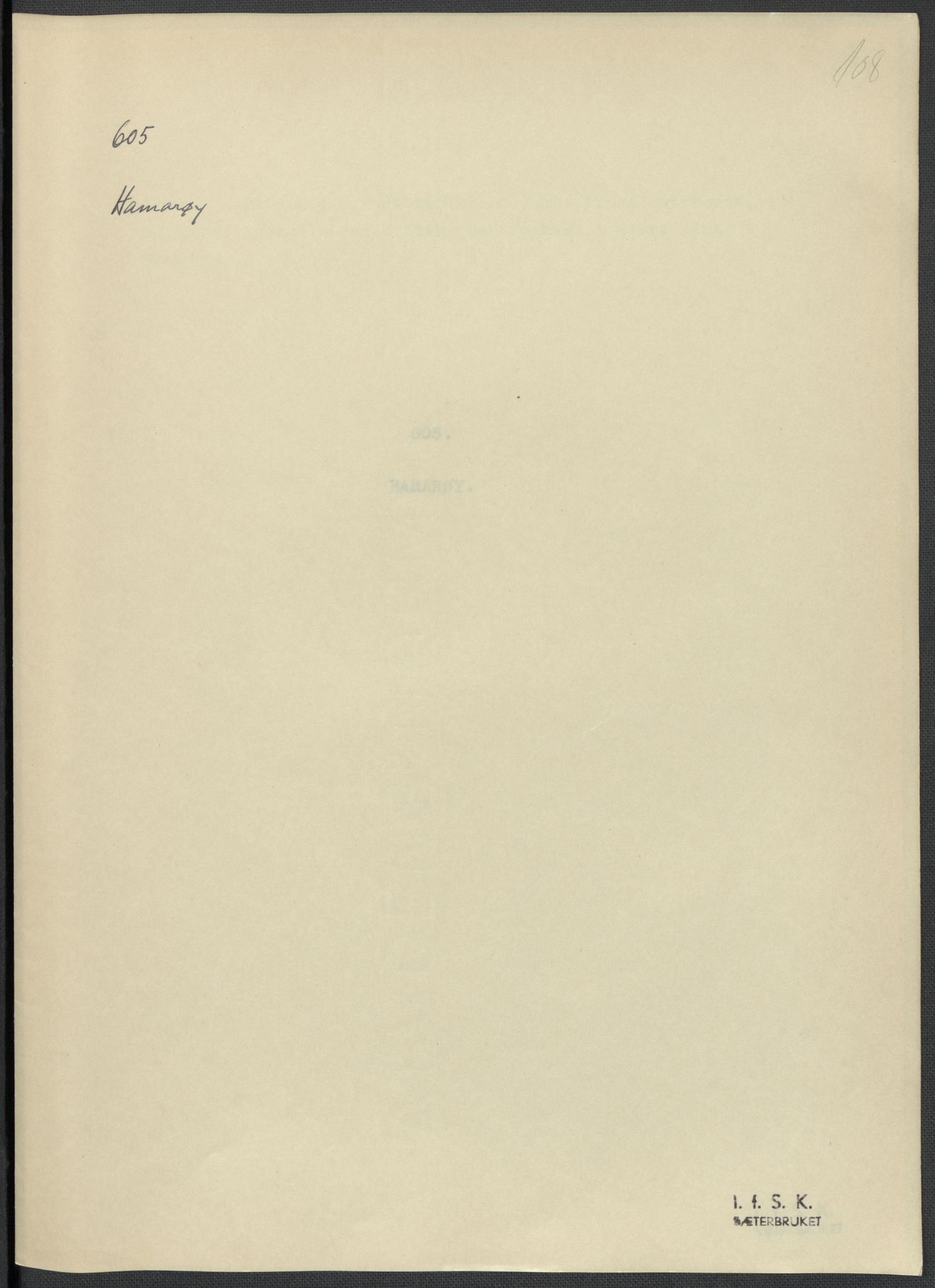 Instituttet for sammenlignende kulturforskning, RA/PA-0424/F/Fc/L0016/0002: Eske B16: / Nordland (perm XLVII), 1932-1936, p. 108