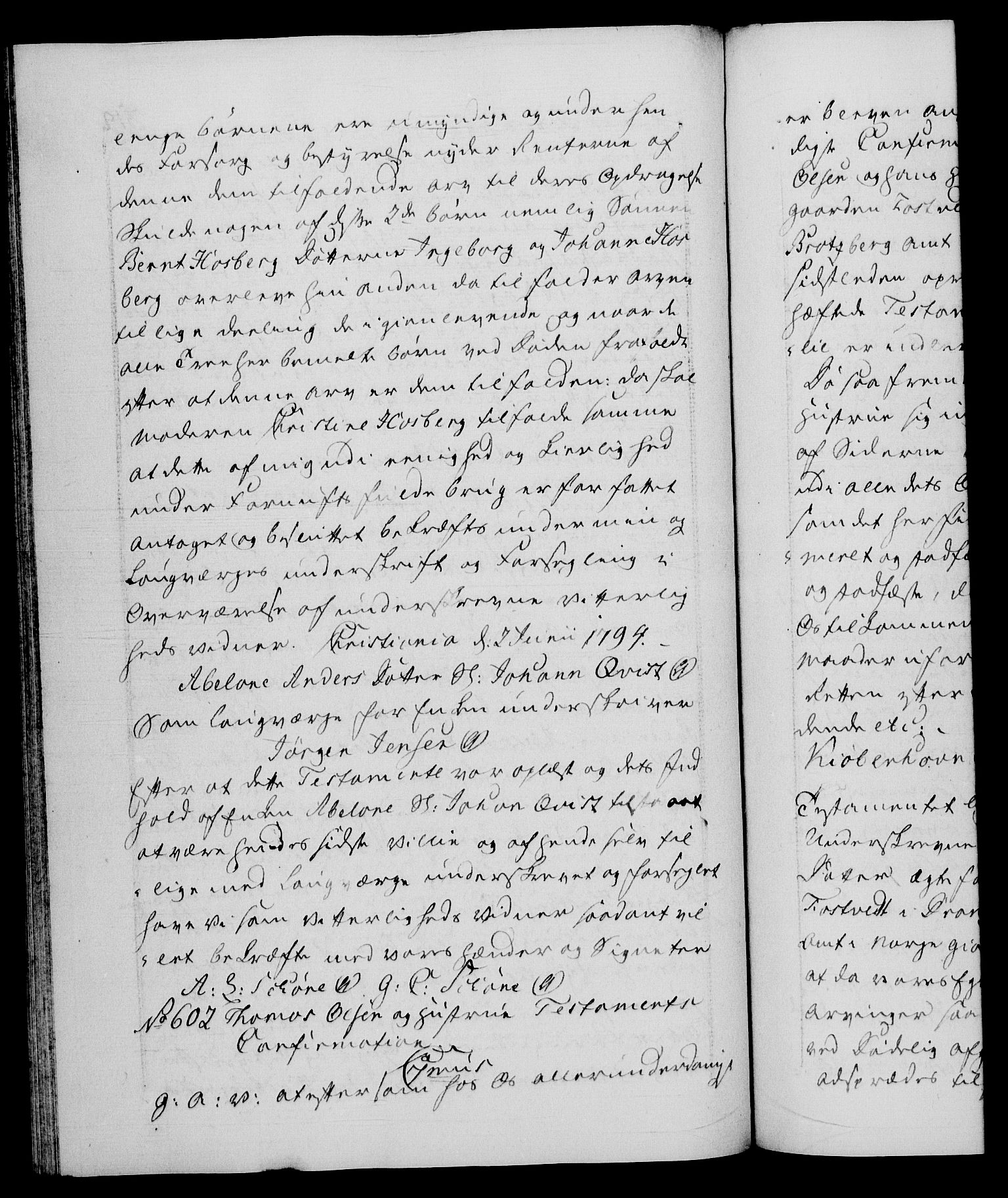 Danske Kanselli 1572-1799, AV/RA-EA-3023/F/Fc/Fca/Fcaa/L0055: Norske registre, 1794, p. 319b