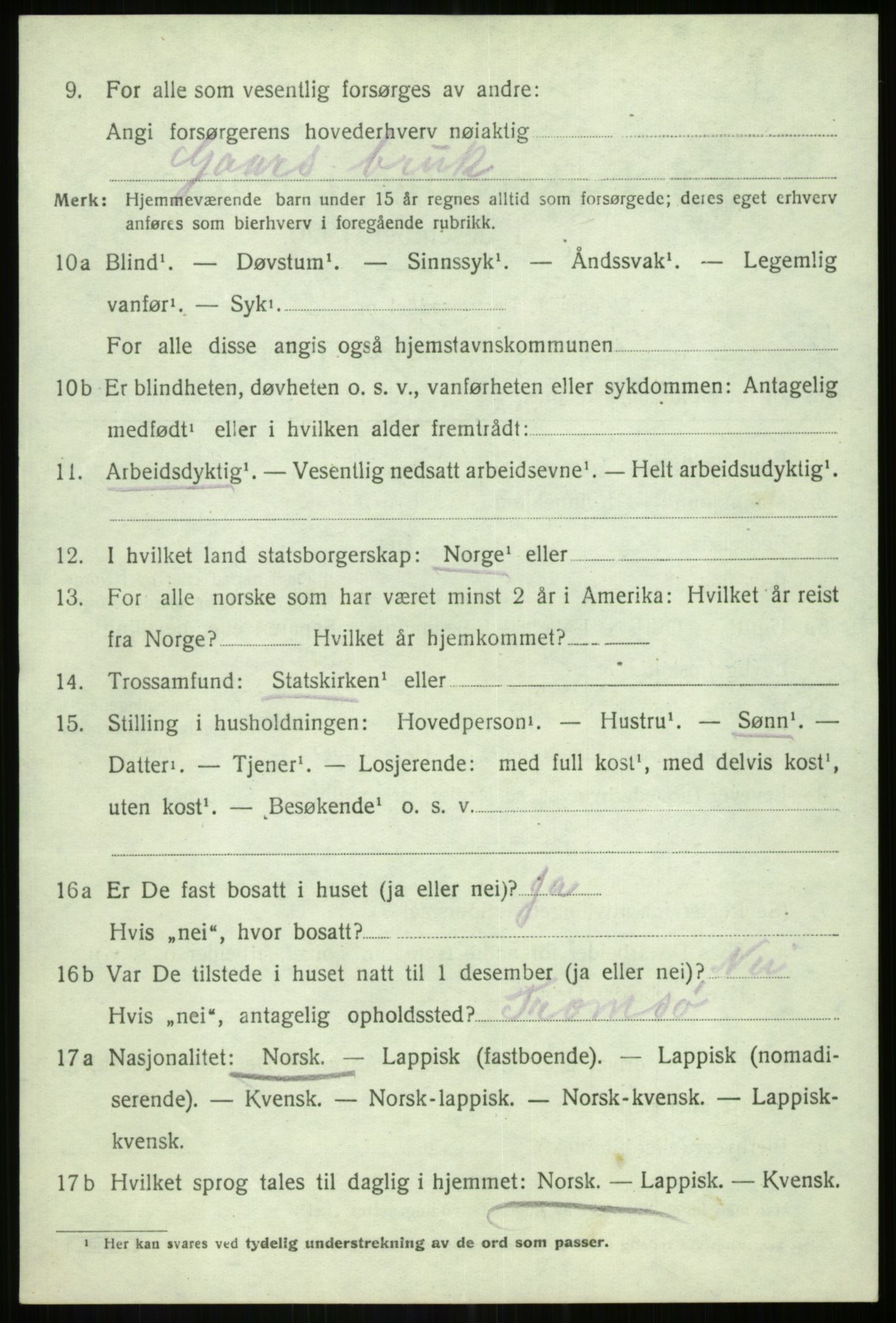 SATØ, 1920 census for Lenvik, 1920, p. 7823