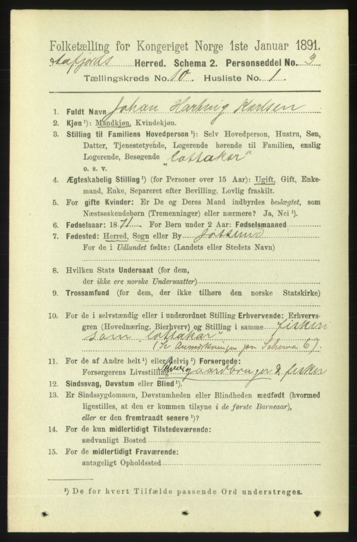 RA, 1891 census for 1630 Åfjord, 1891, p. 2965