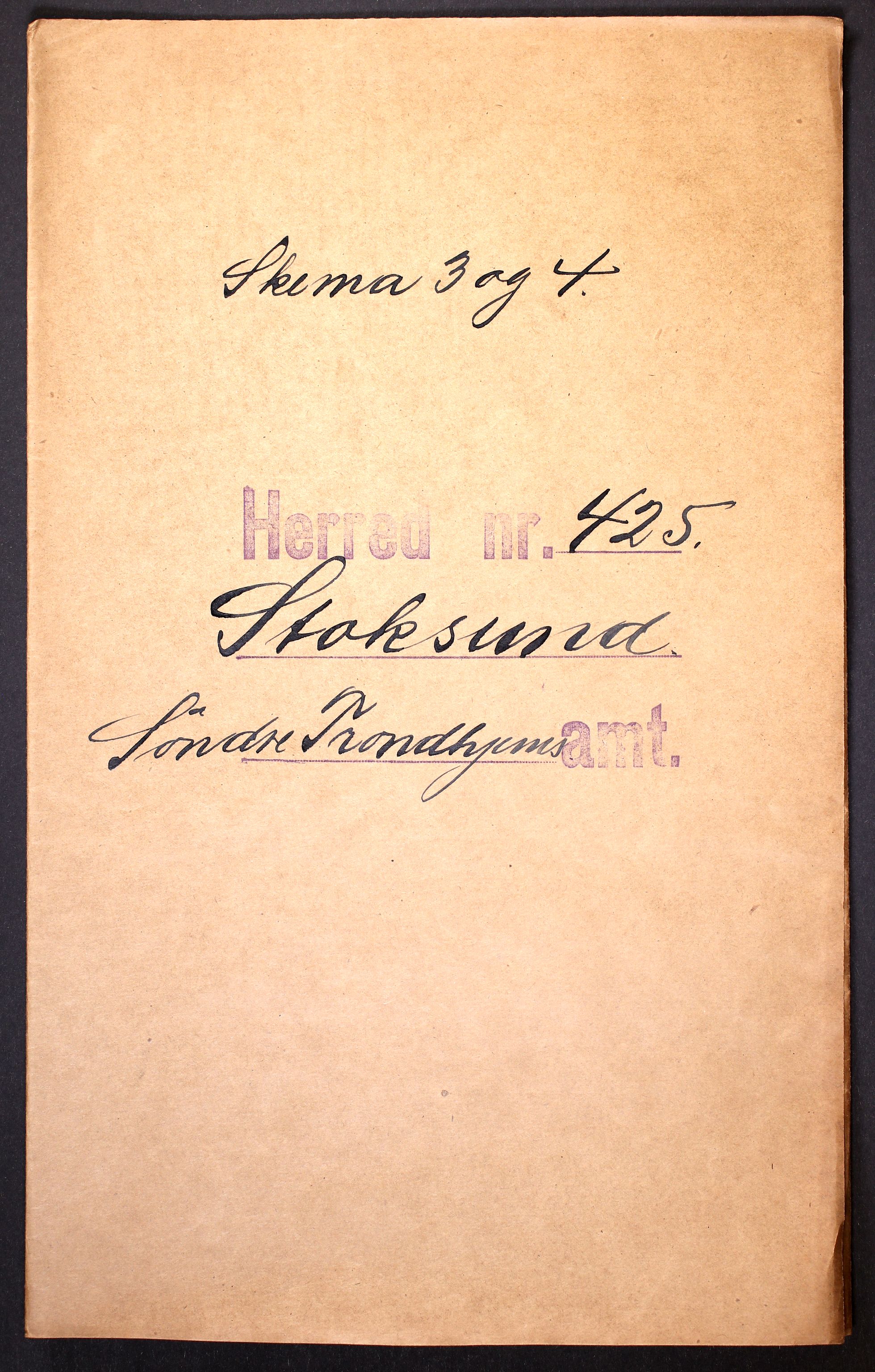 RA, 1910 census for Stoksund, 1910, p. 1