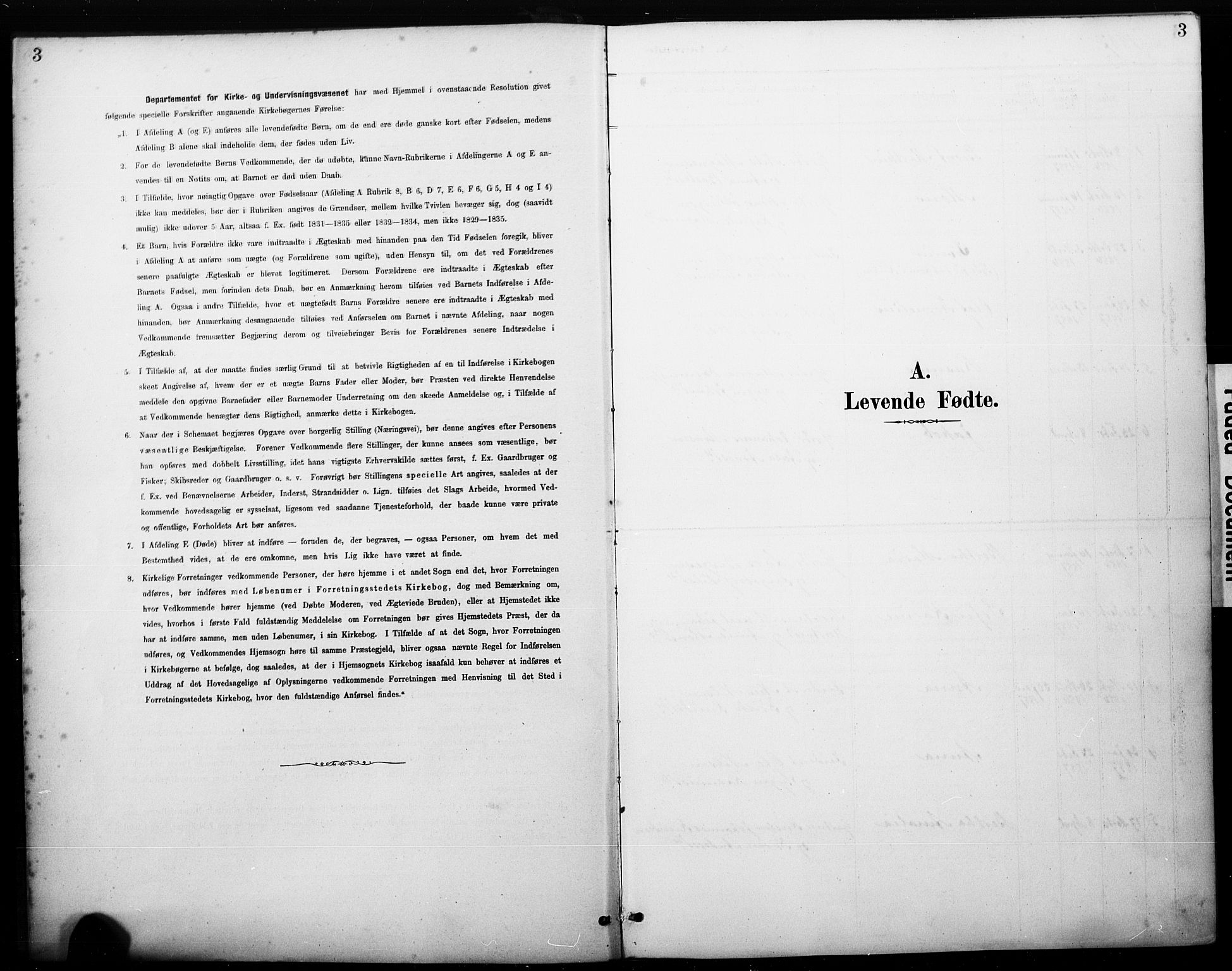 Haus sokneprestembete, SAB/A-75601/H/Haa: Parish register (official) no. C 1, 1887-1899, p. 3