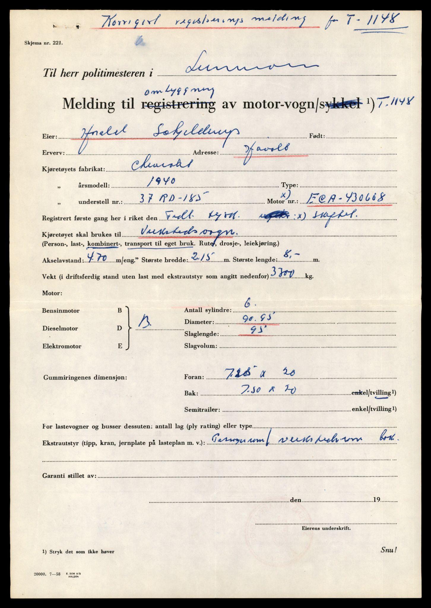 Møre og Romsdal vegkontor - Ålesund trafikkstasjon, AV/SAT-A-4099/F/Fe/L0015: Registreringskort for kjøretøy T 1700 - T 1850, 1927-1998, p. 2673