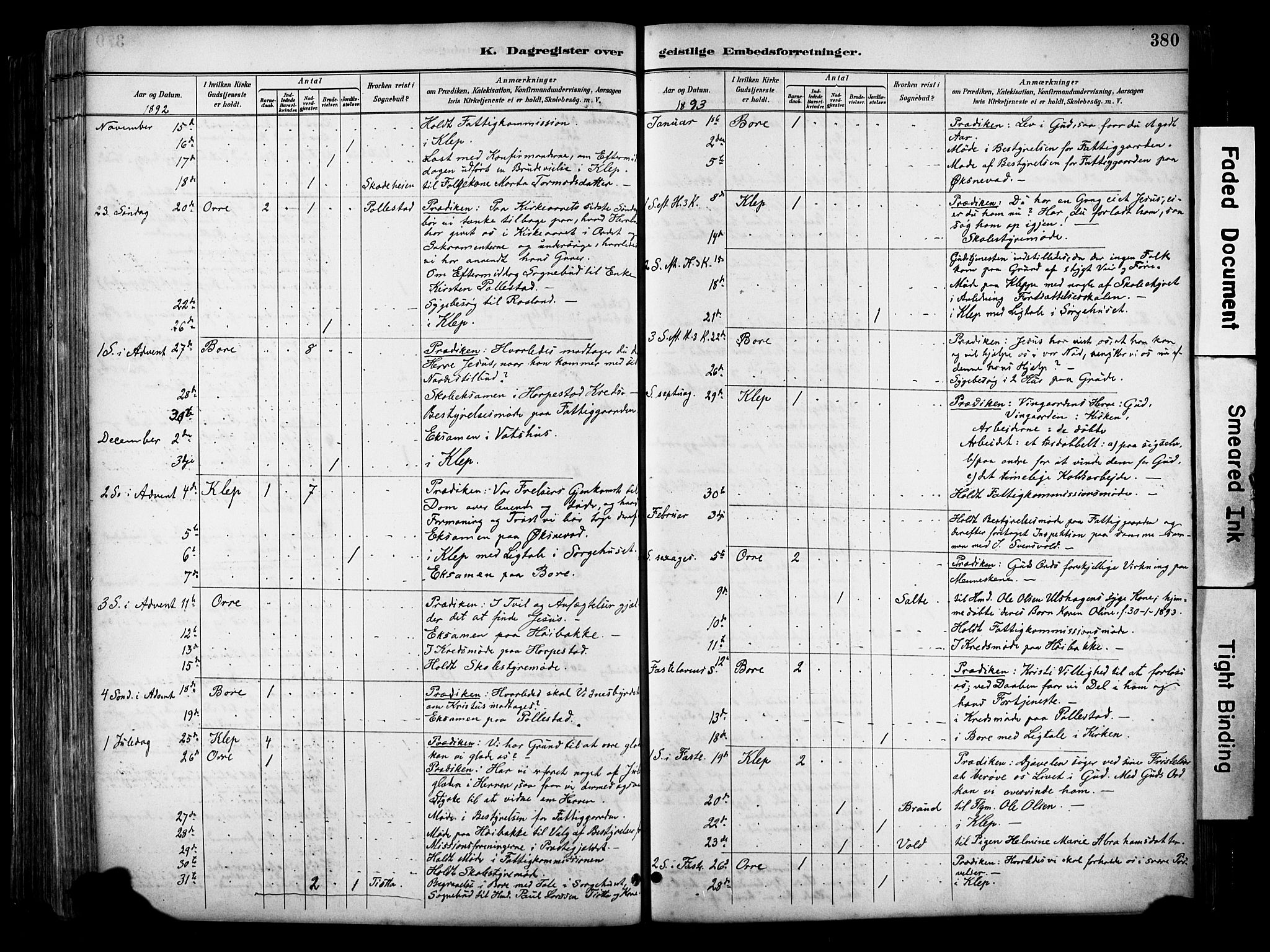 Klepp sokneprestkontor, AV/SAST-A-101803/001/3/30BA/L0009: Parish register (official) no. A 7, 1886-1915, p. 380