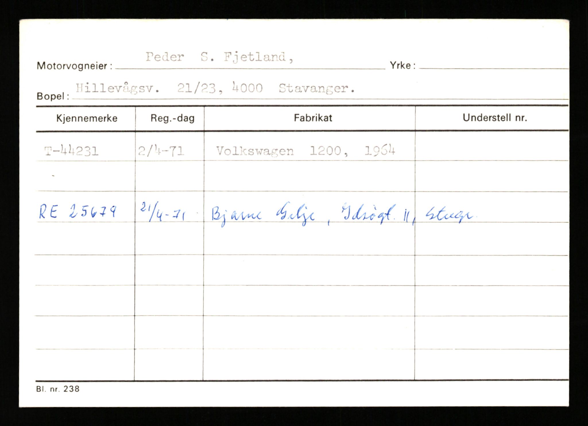 Stavanger trafikkstasjon, AV/SAST-A-101942/0/G/L0006: Registreringsnummer: 34250 - 49007, 1930-1971, p. 2604