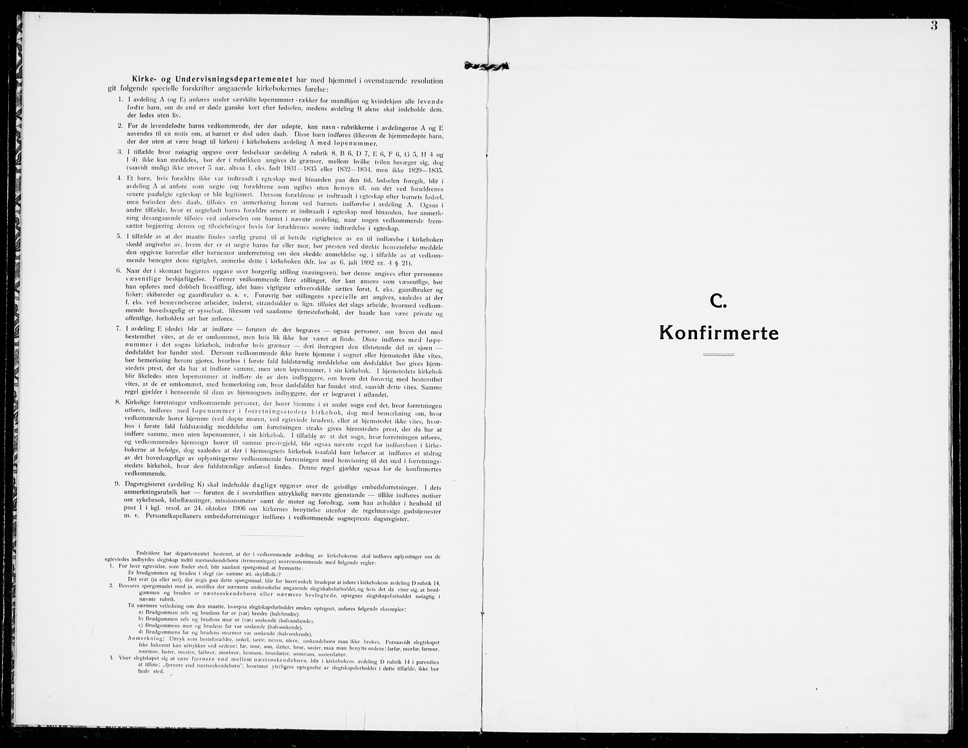 Modum kirkebøker, SAKO/A-234/G/Ga/L0010: Parish register (copy) no. I 10, 1909-1923, p. 3