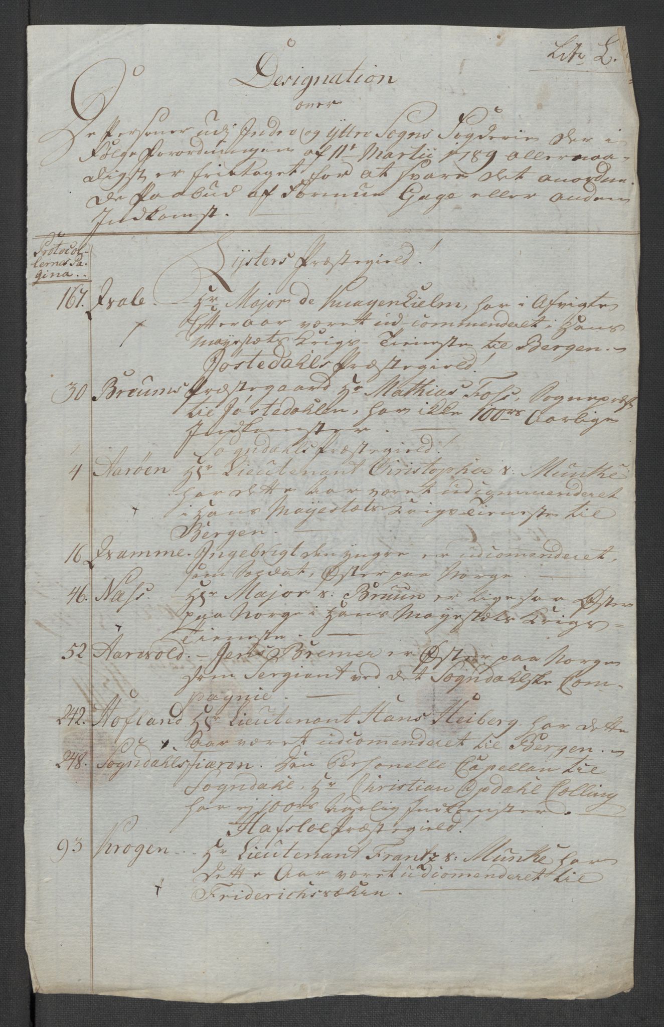Rentekammeret inntil 1814, Reviderte regnskaper, Mindre regnskaper, AV/RA-EA-4068/Rf/Rfe/L0056:  Ytre og Indre Sogn fogderi, 1789, p. 28