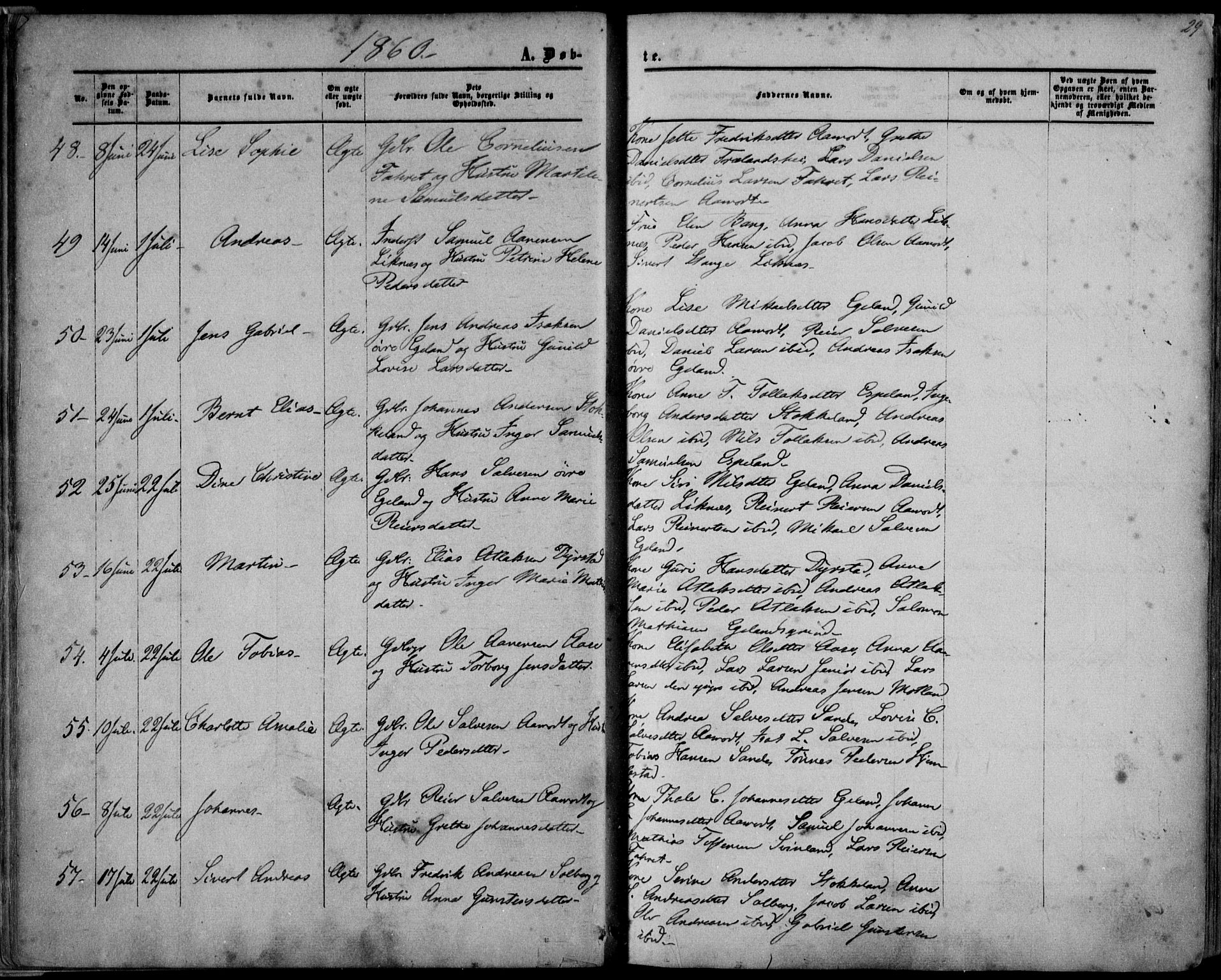 Kvinesdal sokneprestkontor, AV/SAK-1111-0026/F/Fa/Fab/L0006: Parish register (official) no. A 6, 1857-1869, p. 29