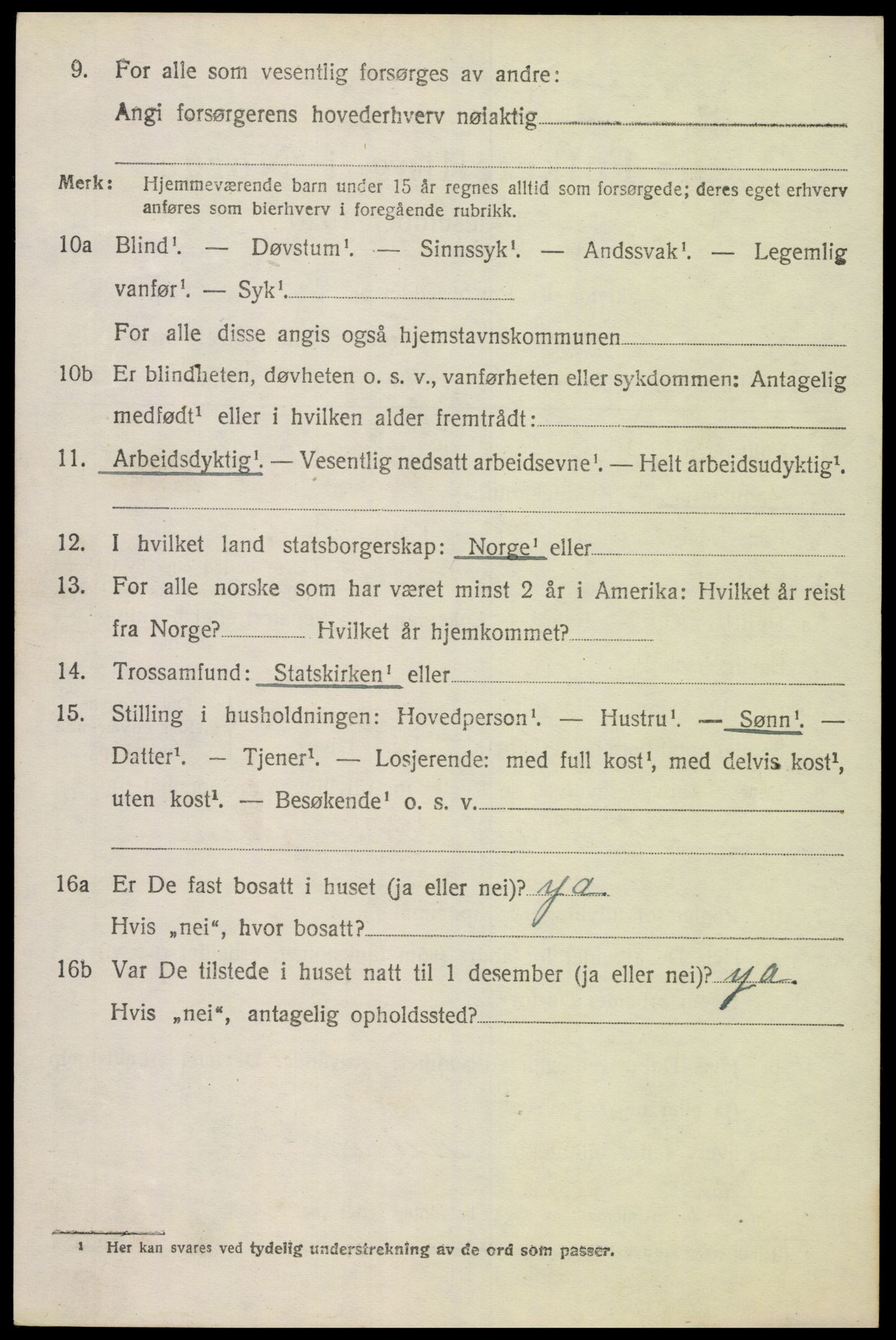 SAK, 1920 census for Konsmo, 1920, p. 989