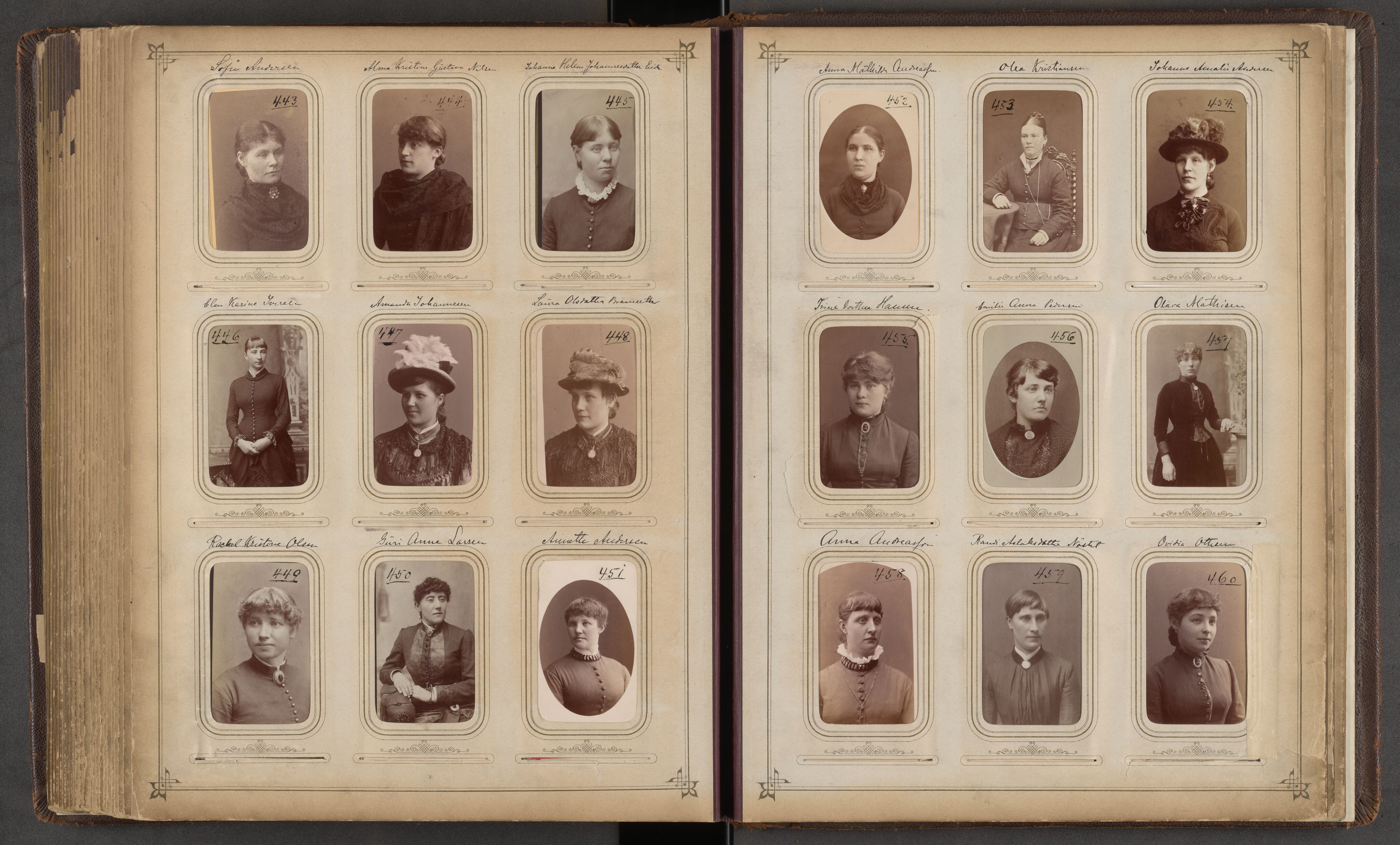 Oslo politikammer, Sedelighetsavdelingen, AV/SAO-A-11437/U/L0001: Fotografialbum, 1880-1900