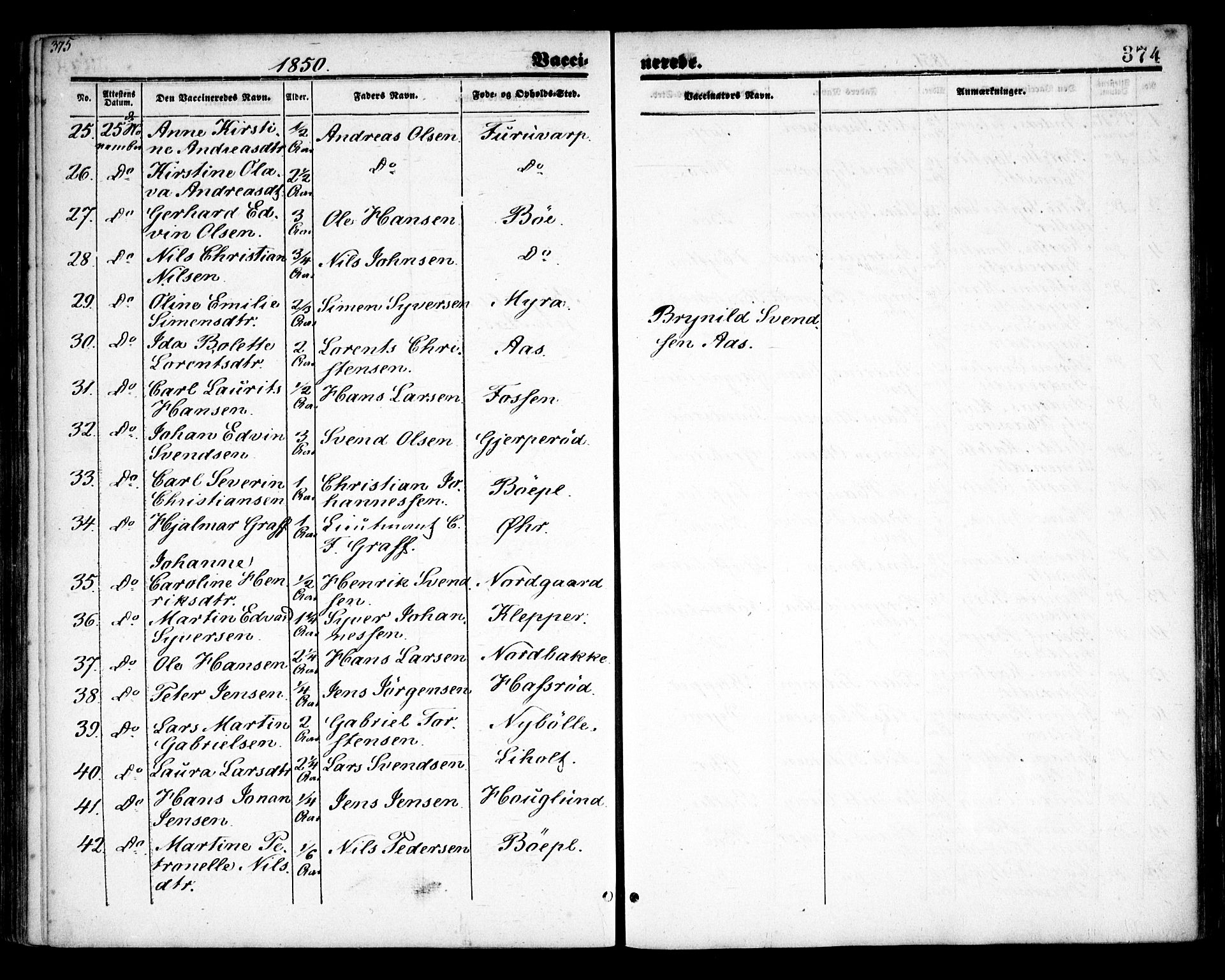 Idd prestekontor Kirkebøker, SAO/A-10911/F/Fc/L0004b: Parish register (official) no. III 4B, 1848-1860, p. 374