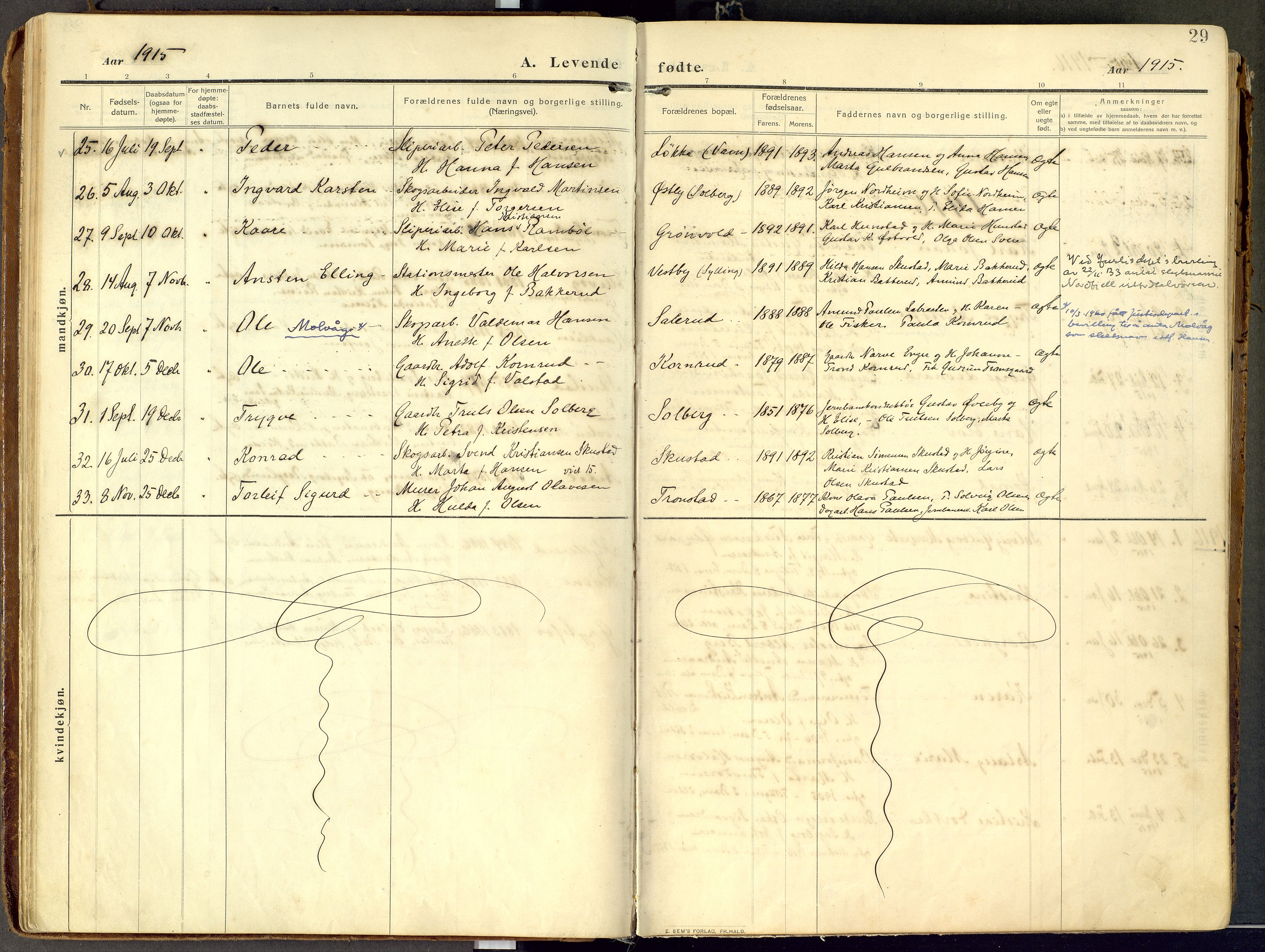 Parish register (official) no. III 1, 1910-1936, p. 29