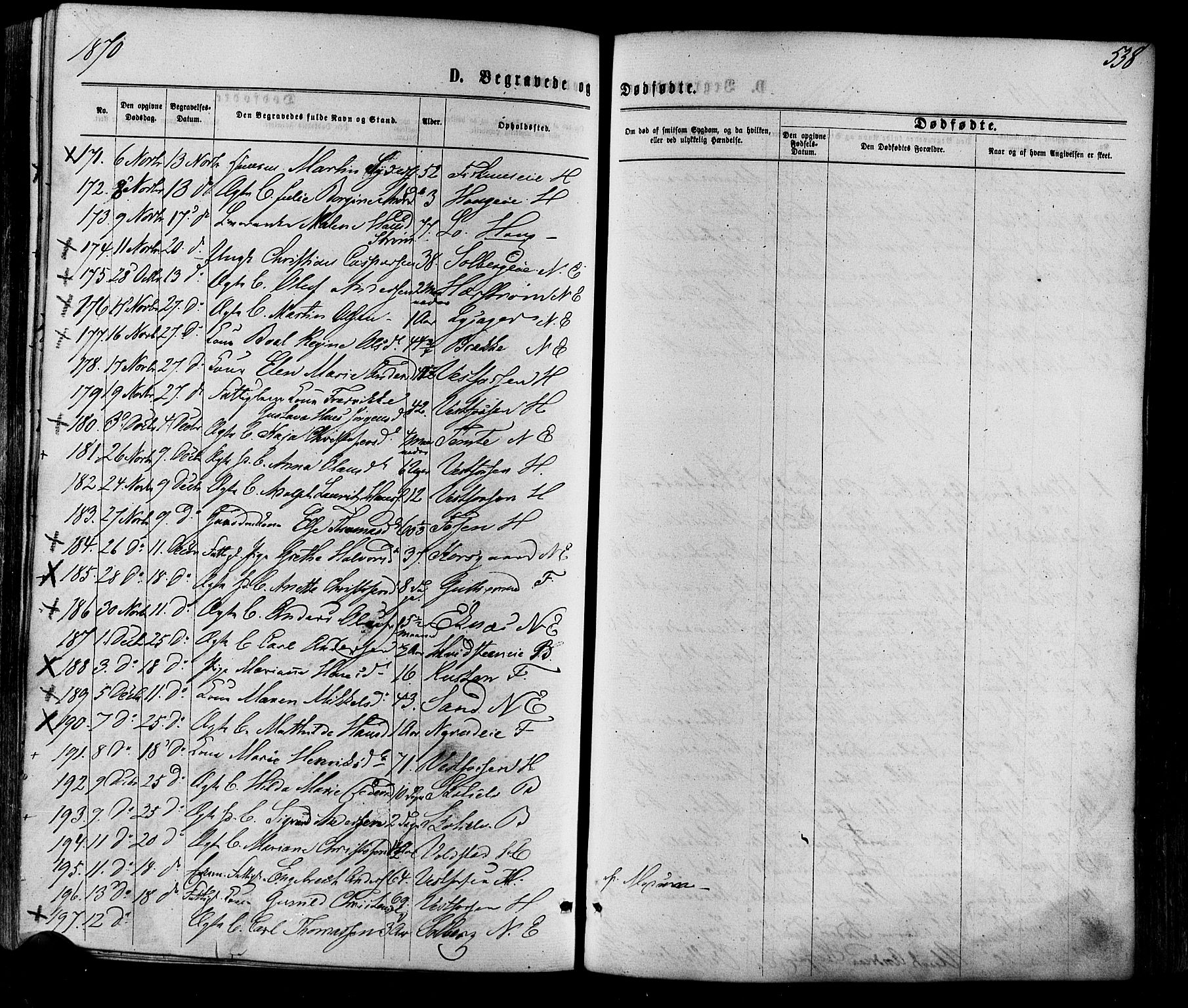 Eiker kirkebøker, AV/SAKO-A-4/F/Fa/L0017: Parish register (official) no. I 17, 1869-1877, p. 538