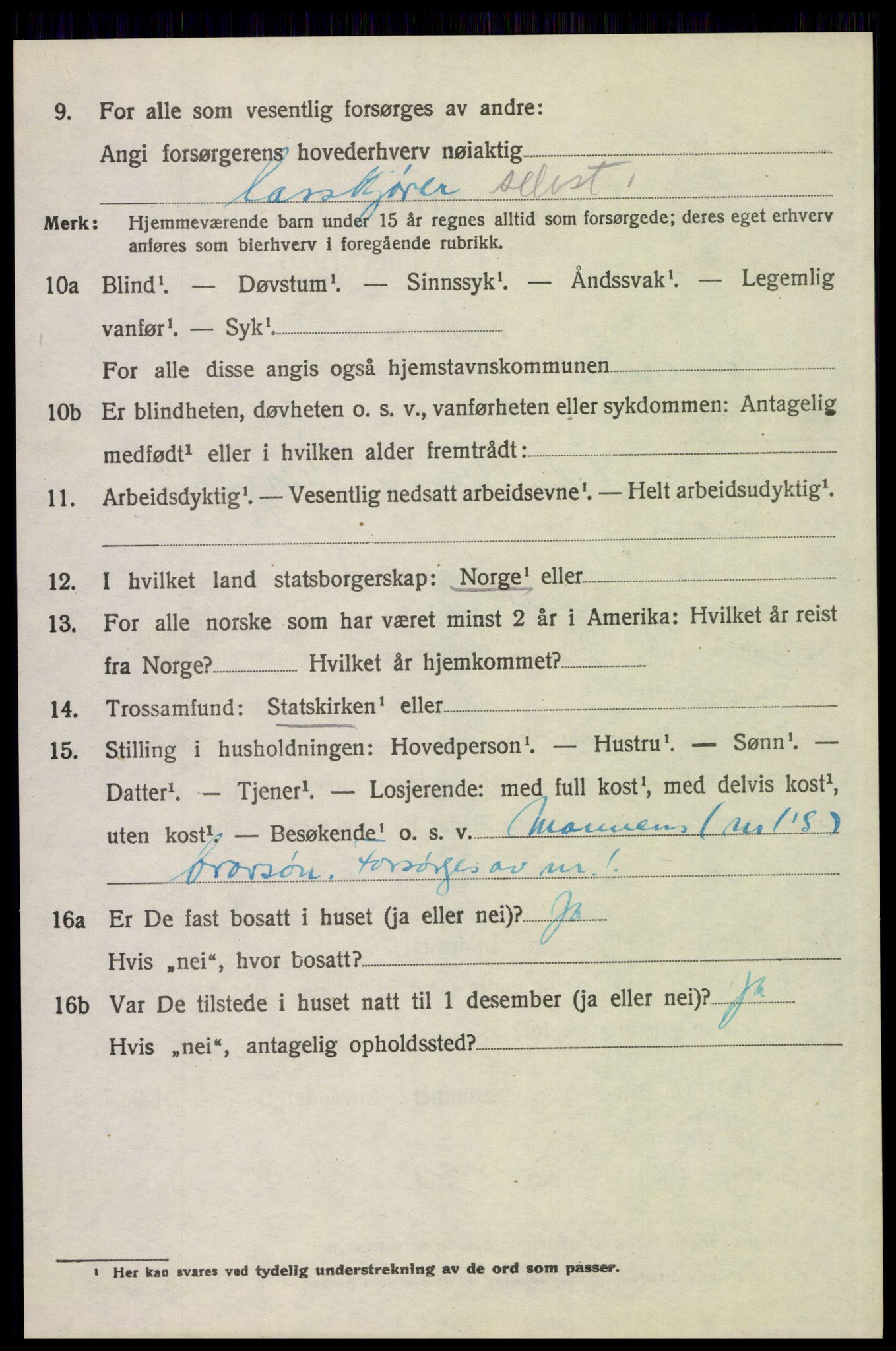 SAH, 1920 census for Elverum, 1920, p. 19357