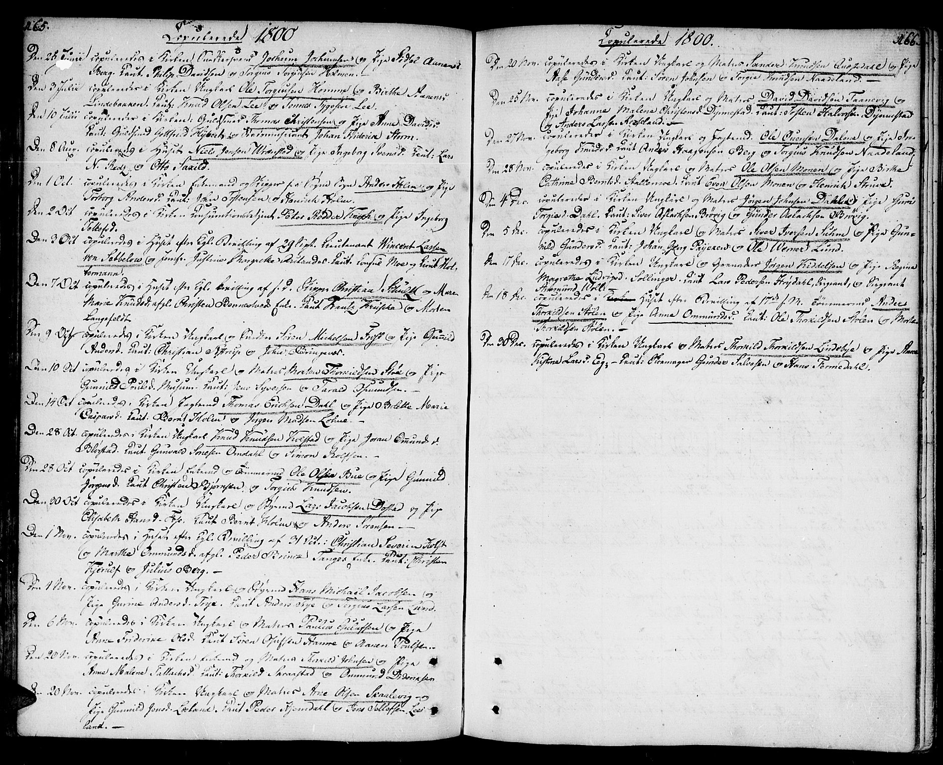 Kristiansand domprosti, SAK/1112-0006/F/Fa/L0005: Parish register (official) no. A 5, 1776-1818, p. 165-166