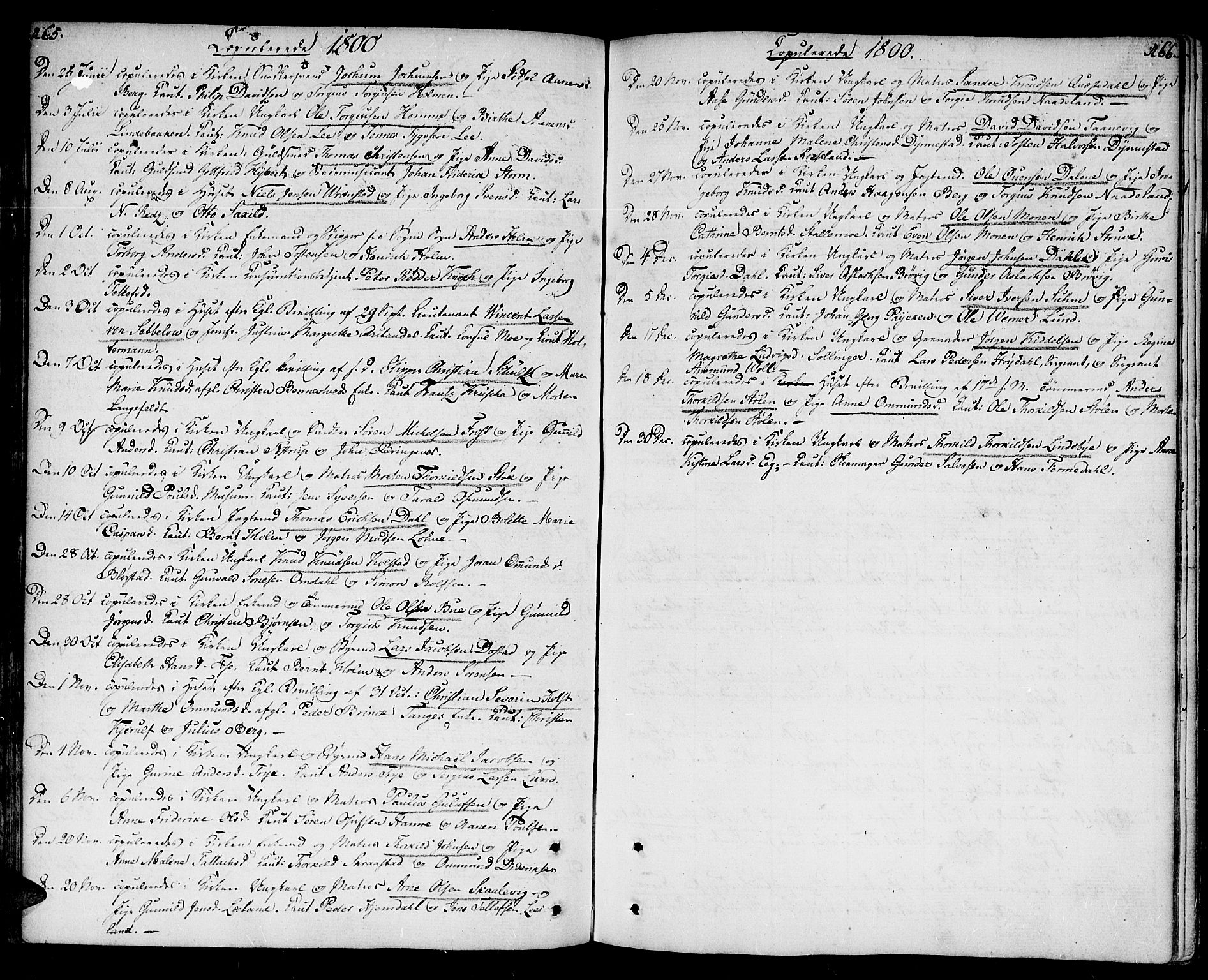 Kristiansand domprosti, AV/SAK-1112-0006/F/Fa/L0005: Parish register (official) no. A 5, 1776-1818, p. 165-166