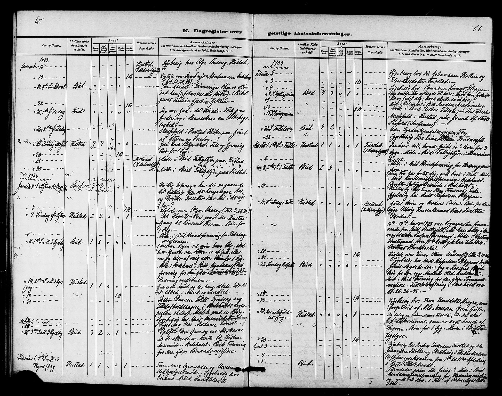 Ministerialprotokoller, klokkerbøker og fødselsregistre - Møre og Romsdal, AV/SAT-A-1454/566/L0770: Parish register (official) no. 566A09, 1893-1903, p. 65-66