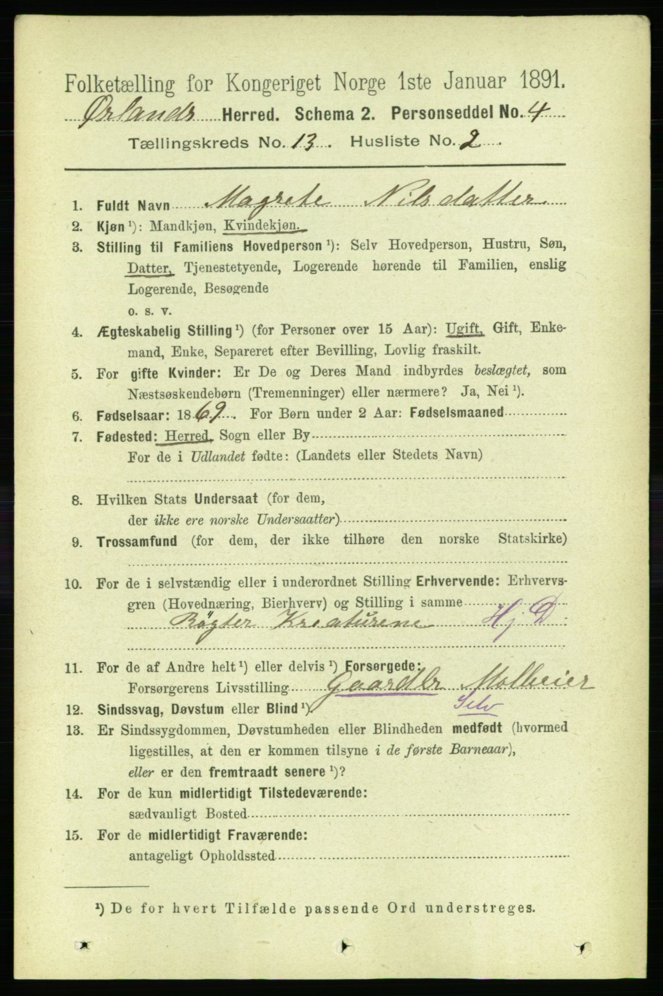 RA, 1891 census for 1621 Ørland, 1891, p. 5874