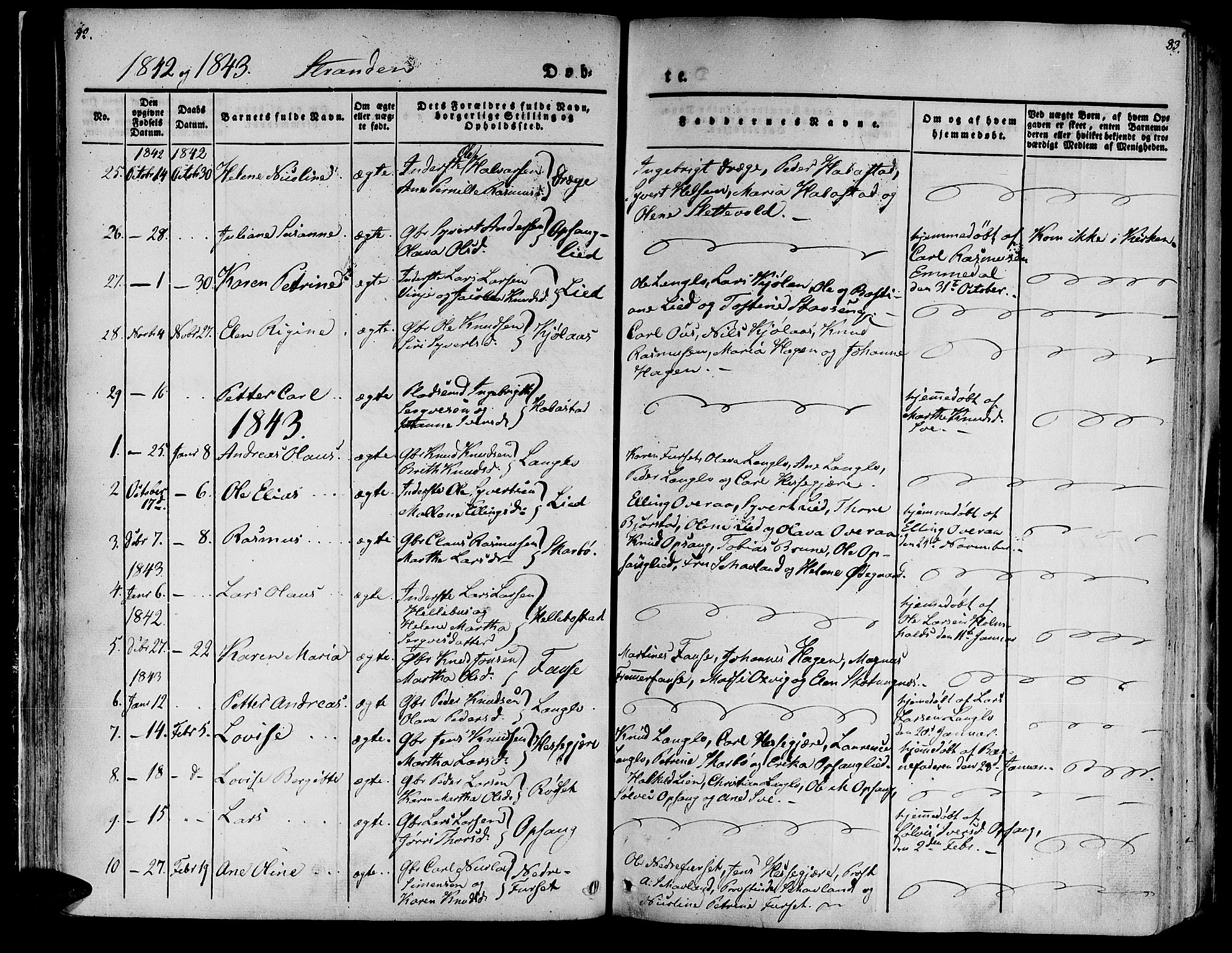Ministerialprotokoller, klokkerbøker og fødselsregistre - Møre og Romsdal, AV/SAT-A-1454/520/L0274: Parish register (official) no. 520A04, 1827-1864, p. 82-83