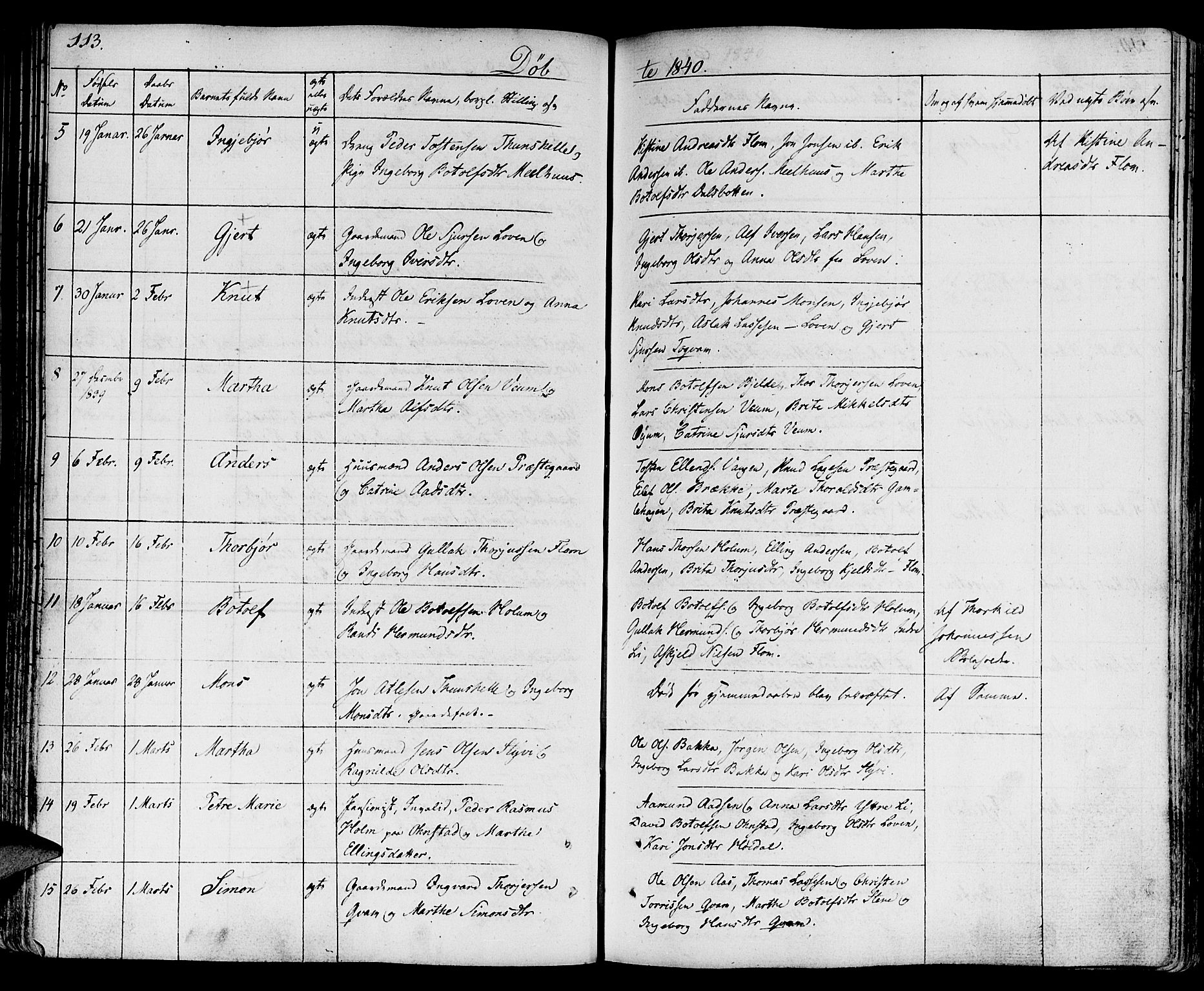 Aurland sokneprestembete, AV/SAB-A-99937/H/Ha/Haa/L0006: Parish register (official) no. A 6, 1821-1859, p. 113