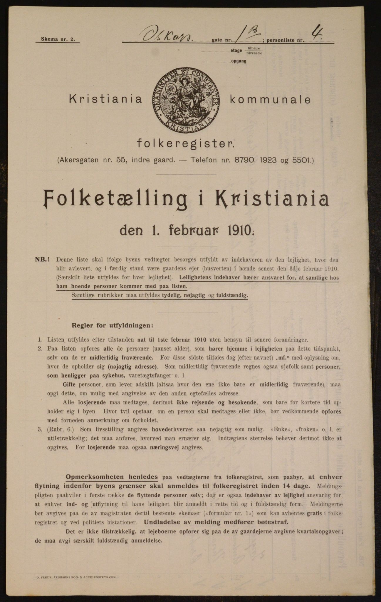 OBA, Municipal Census 1910 for Kristiania, 1910, p. 73281