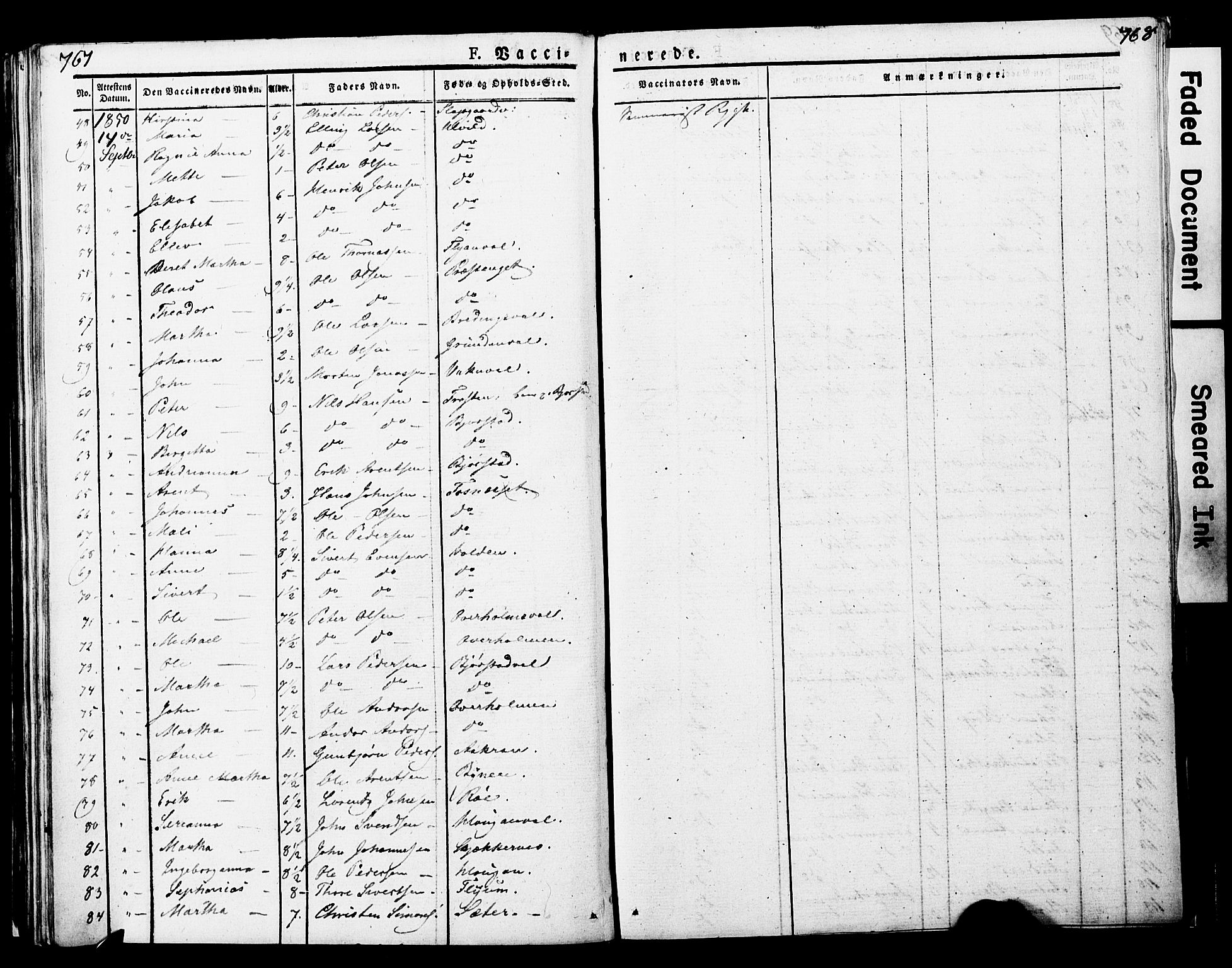 Ministerialprotokoller, klokkerbøker og fødselsregistre - Nord-Trøndelag, AV/SAT-A-1458/723/L0243: Parish register (official) no. 723A12, 1822-1851, p. 767-768