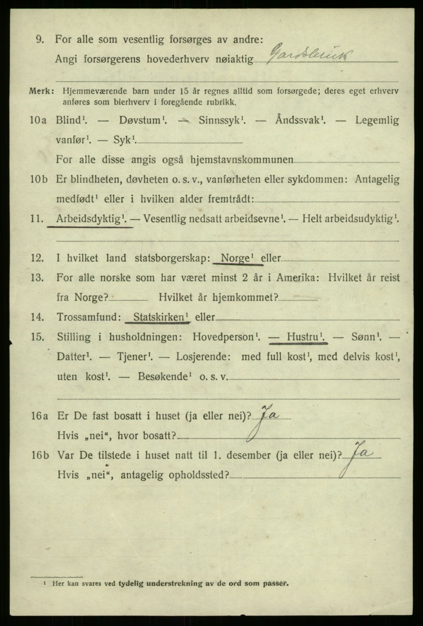 SAB, 1920 census for Lindås, 1920, p. 5336