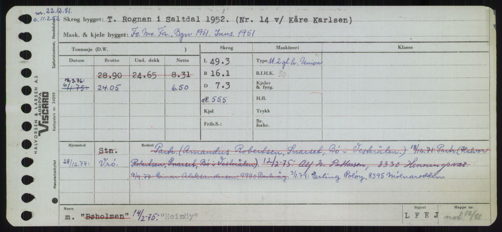 Sjøfartsdirektoratet med forløpere, Skipsmålingen, RA/S-1627/H/Ha/L0002/0002: Fartøy, Eik-Hill / Fartøy, G-Hill, p. 763