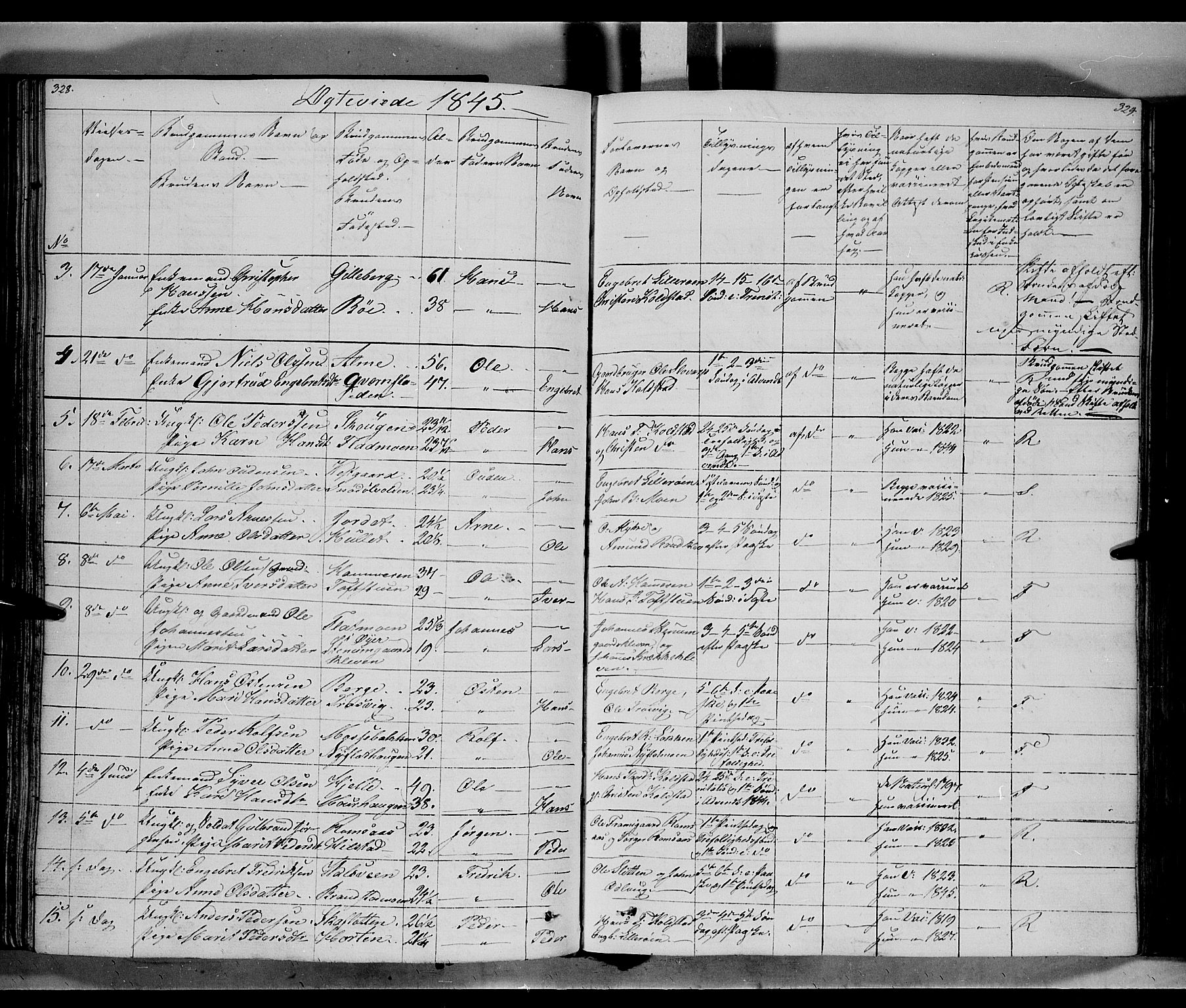 Ringebu prestekontor, SAH/PREST-082/H/Ha/Haa/L0005: Parish register (official) no. 5, 1839-1848, p. 328-329