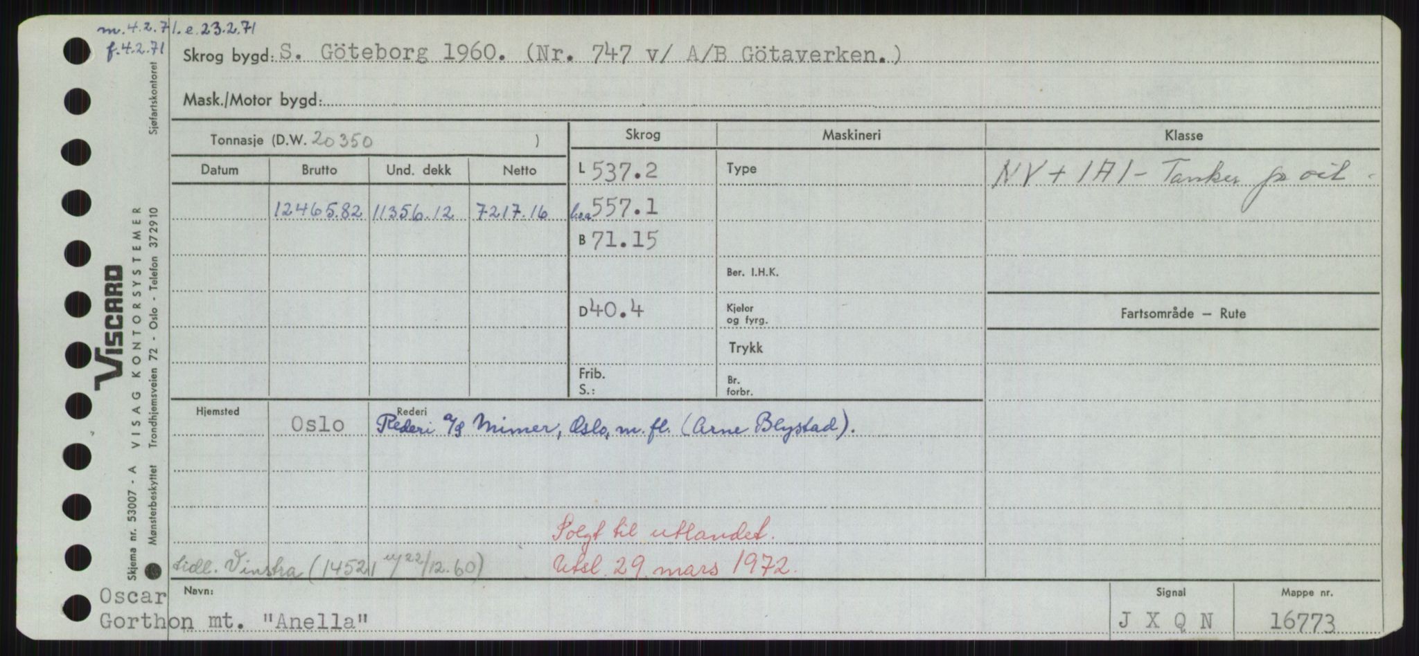 Sjøfartsdirektoratet med forløpere, Skipsmålingen, RA/S-1627/H/Hd/L0001: Fartøy, A-Anv, p. 597